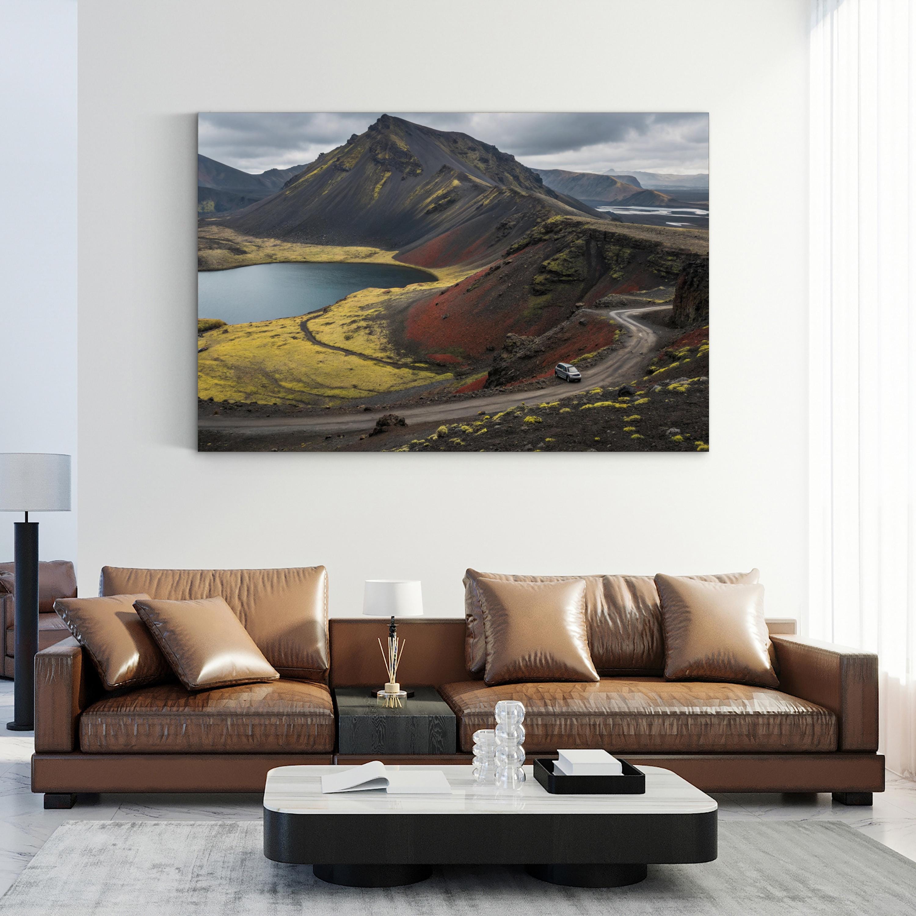 Icelandic Mountain Landscape – Vintage Photography Wall Art | Nordic Canvas Print