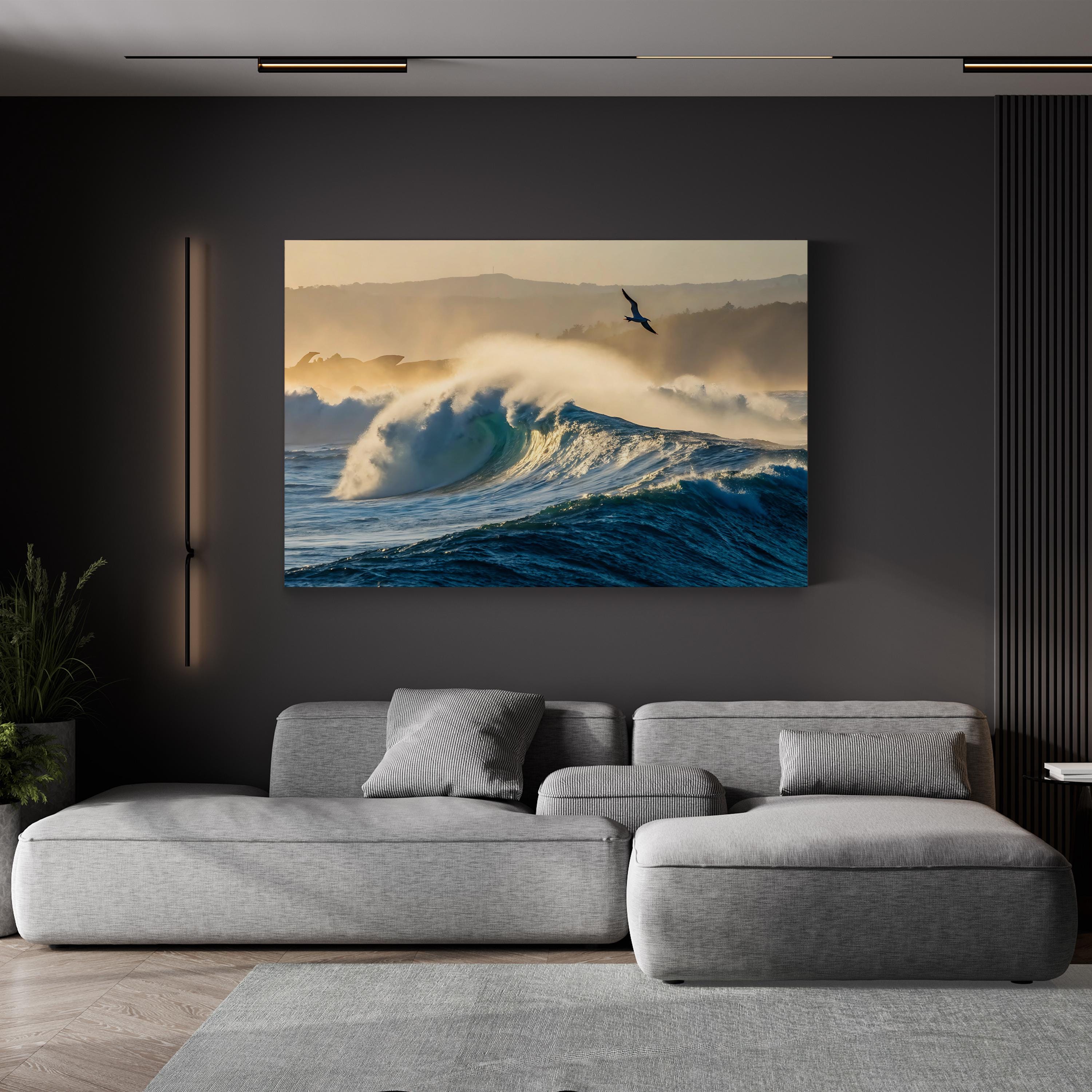California Wave Surf – Vintage Photography Wall Art | Coastal Ocean Canvas Print