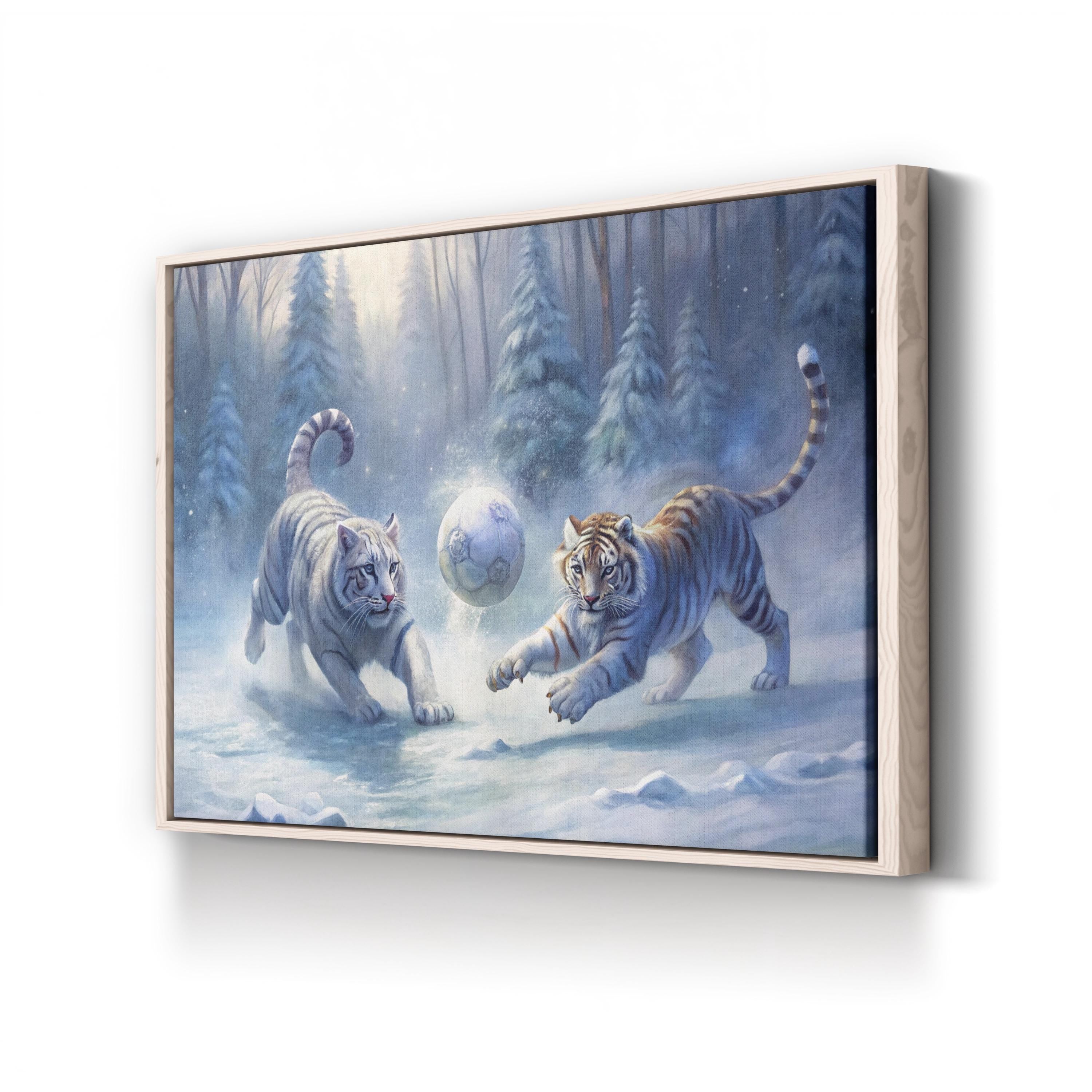 Fierce Tiger Soccer Canvas Print: Motivational Sports Art