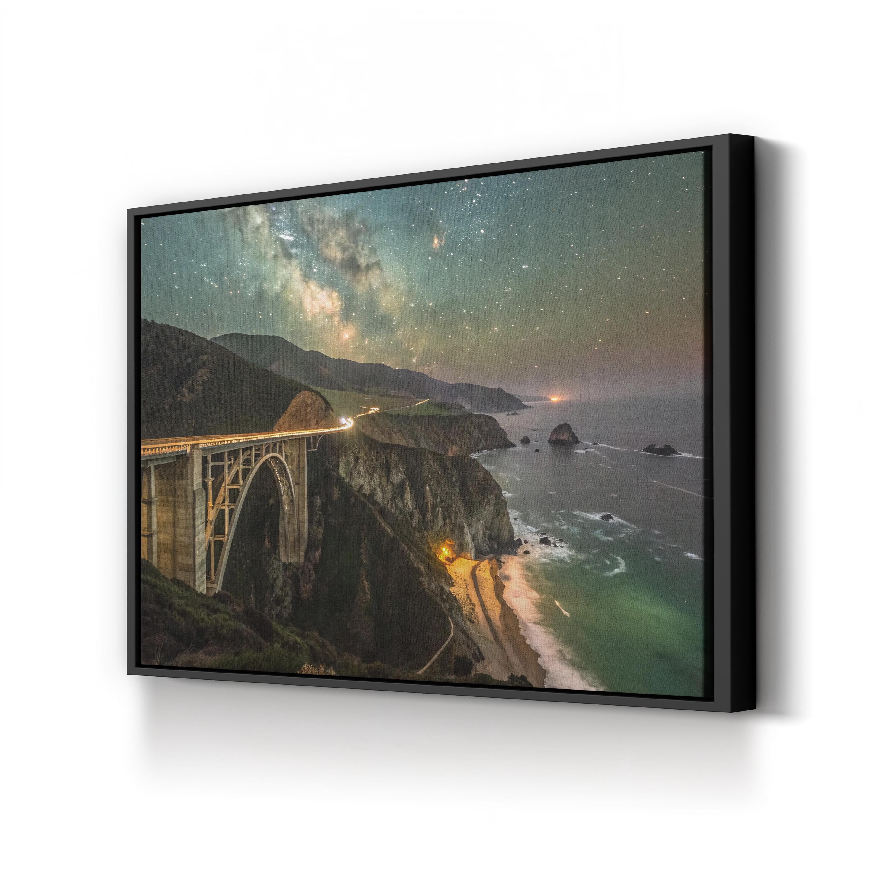 Bixby Bridge Big Sur Canvas Wall Art — Bixby Creek Bridge, Big Sur California Coastal Landscape Print