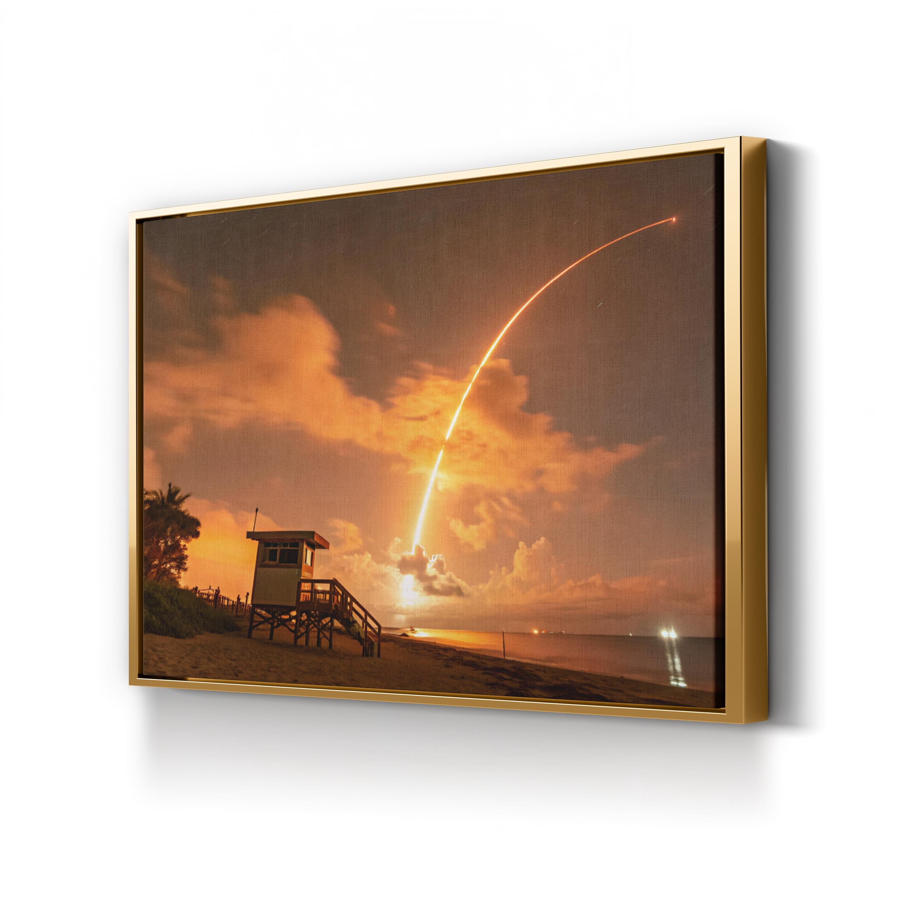 Rocket Launch Liftoff – Vintage Photography Wall Art | Space Exploration Canvas Print