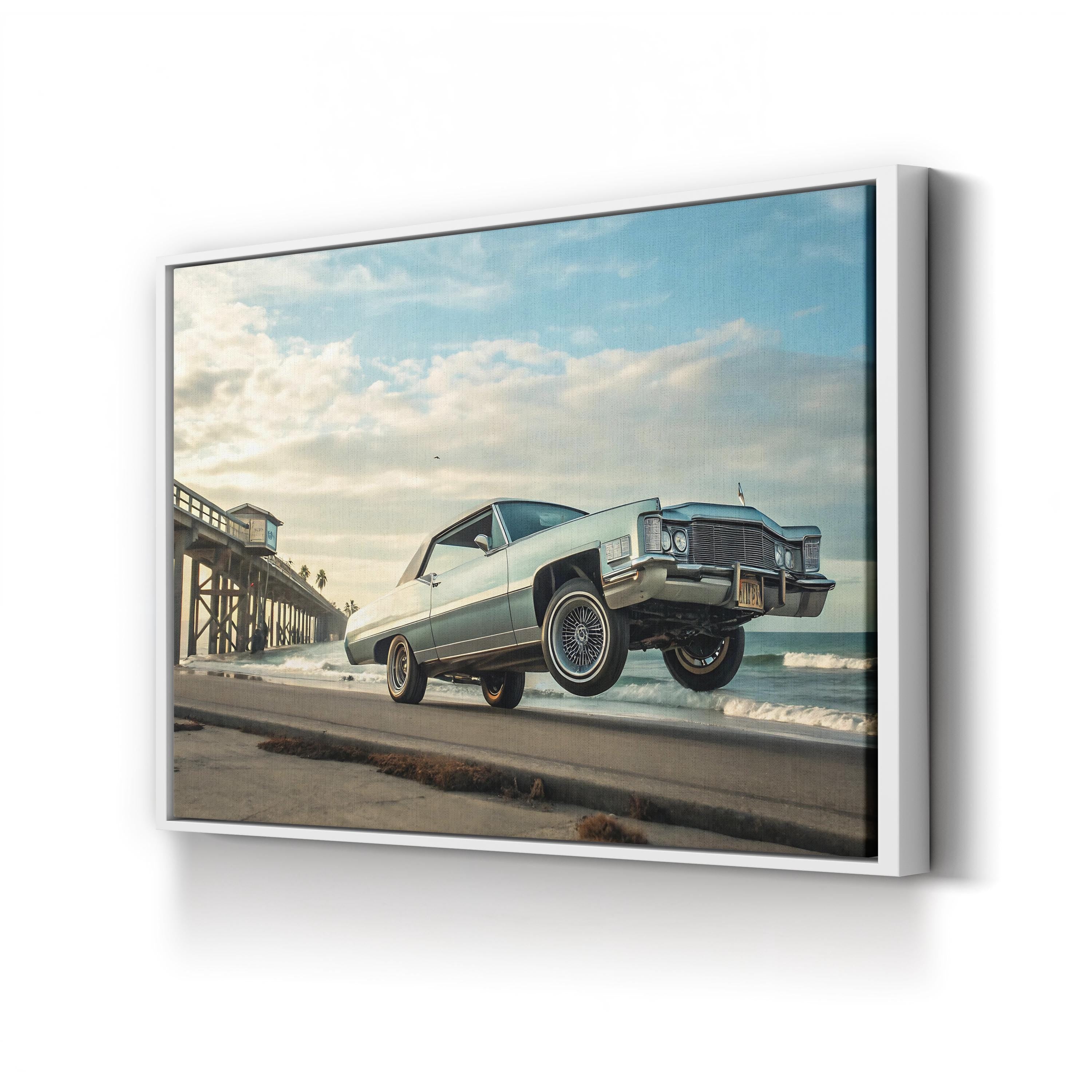 Vintage Car in Motion – Vintage Photography Wall Art | Classic Automotive Canvas Print