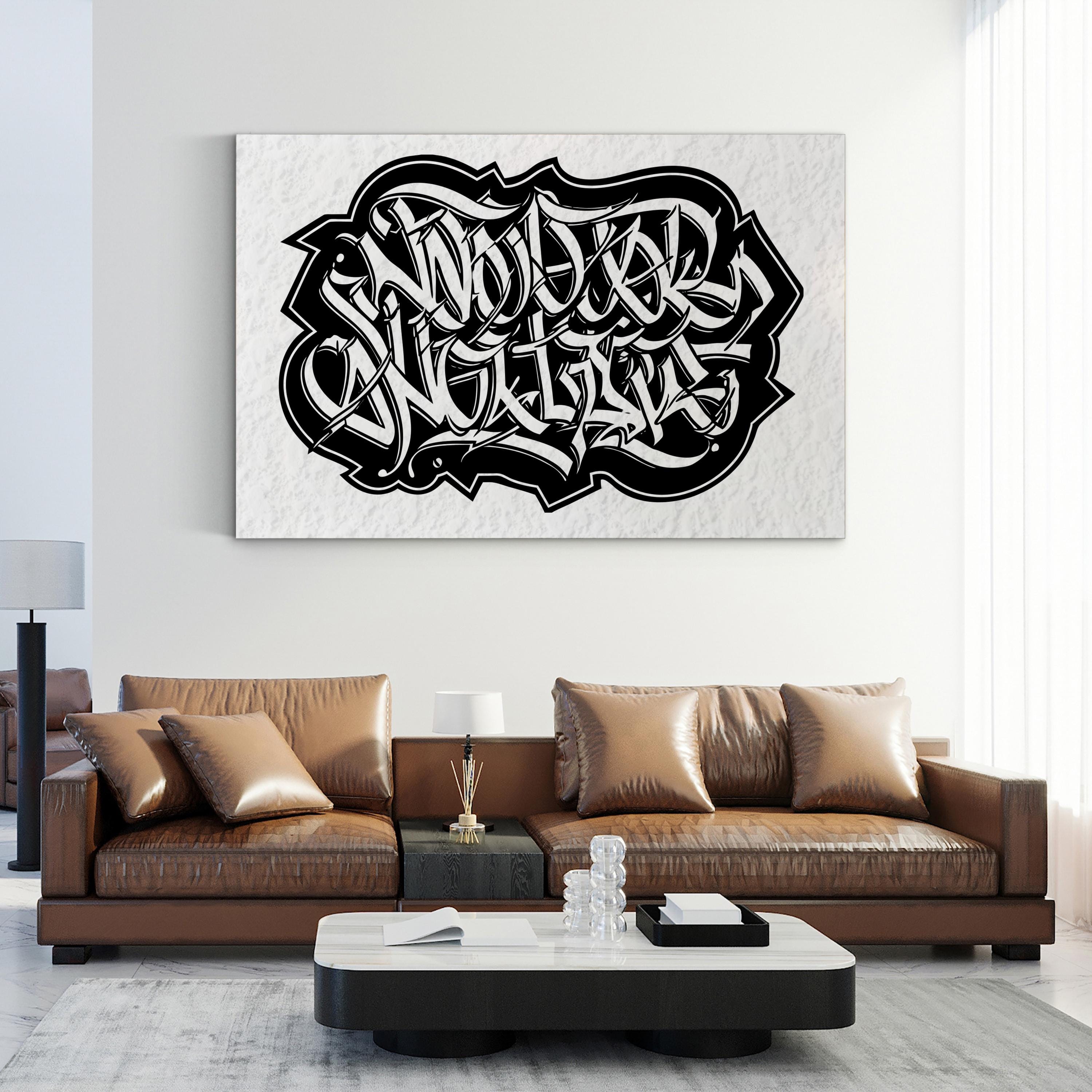 Calligraphy II – Period Illustration Wall Art | Modern Typography Canvas Print