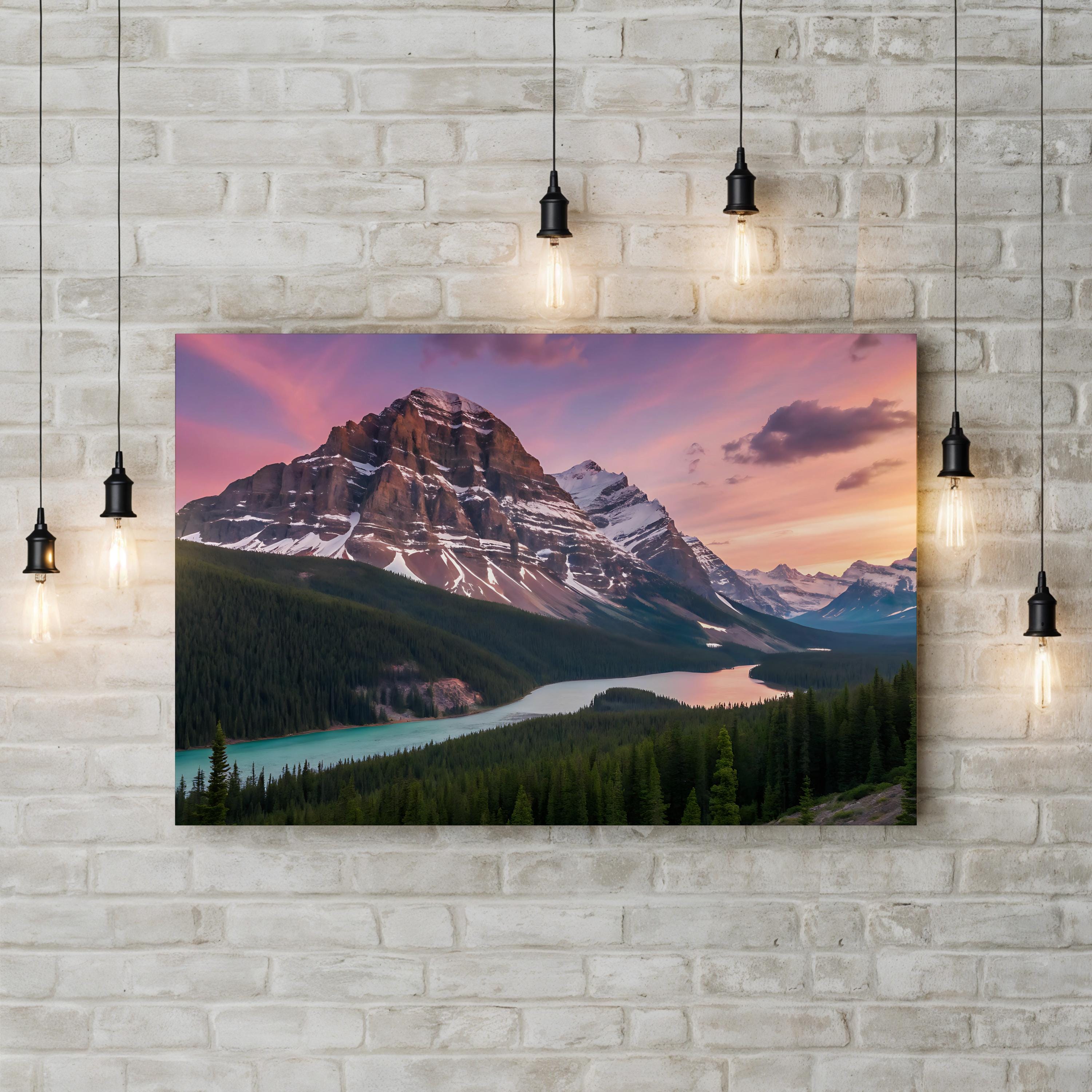 Mount Assiniboine – Vintage Photography Wall Art | Canadian Rockies Canvas Print