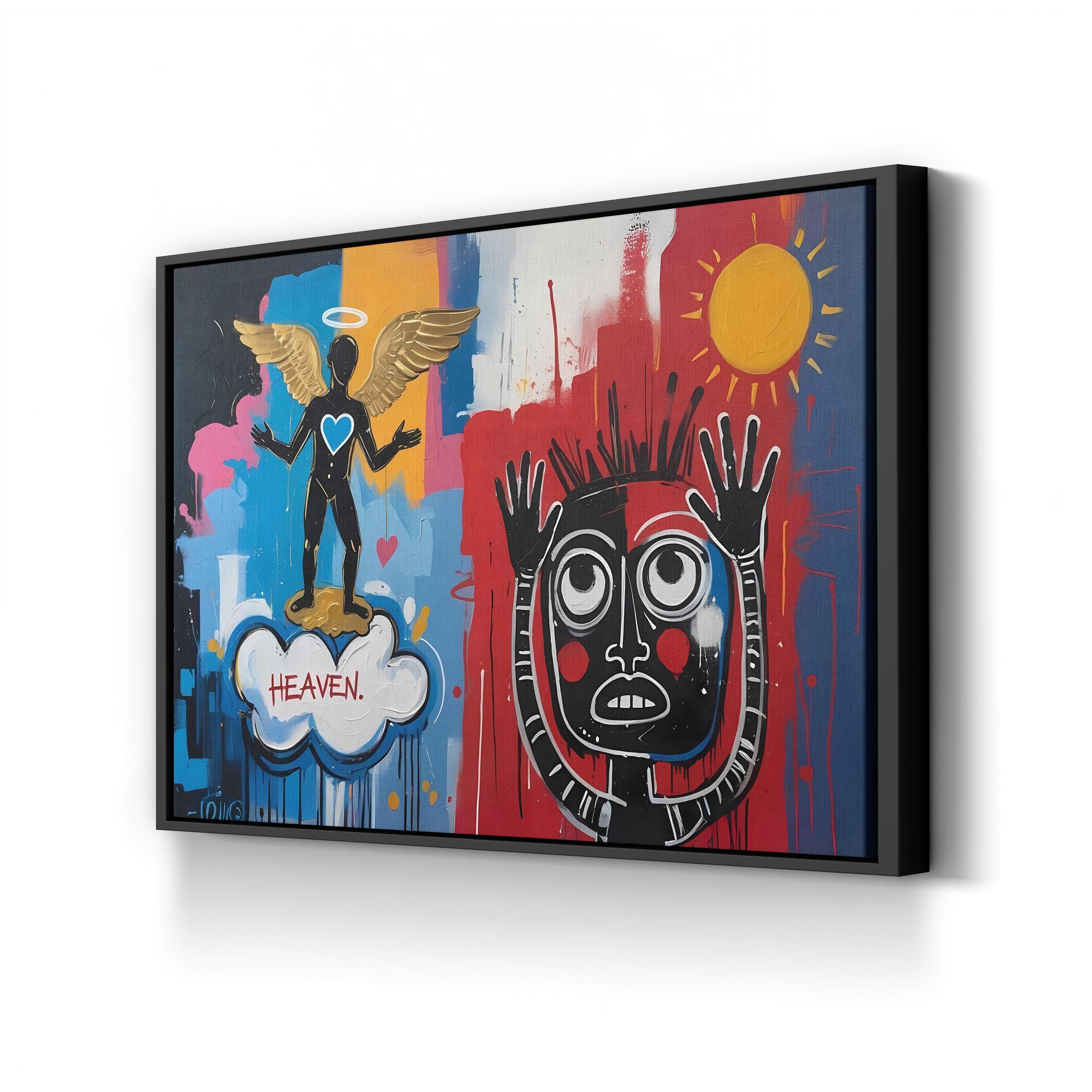 Abstract Hands – Period Illustration Wall Art | Colorful Motivational Canvas Print
