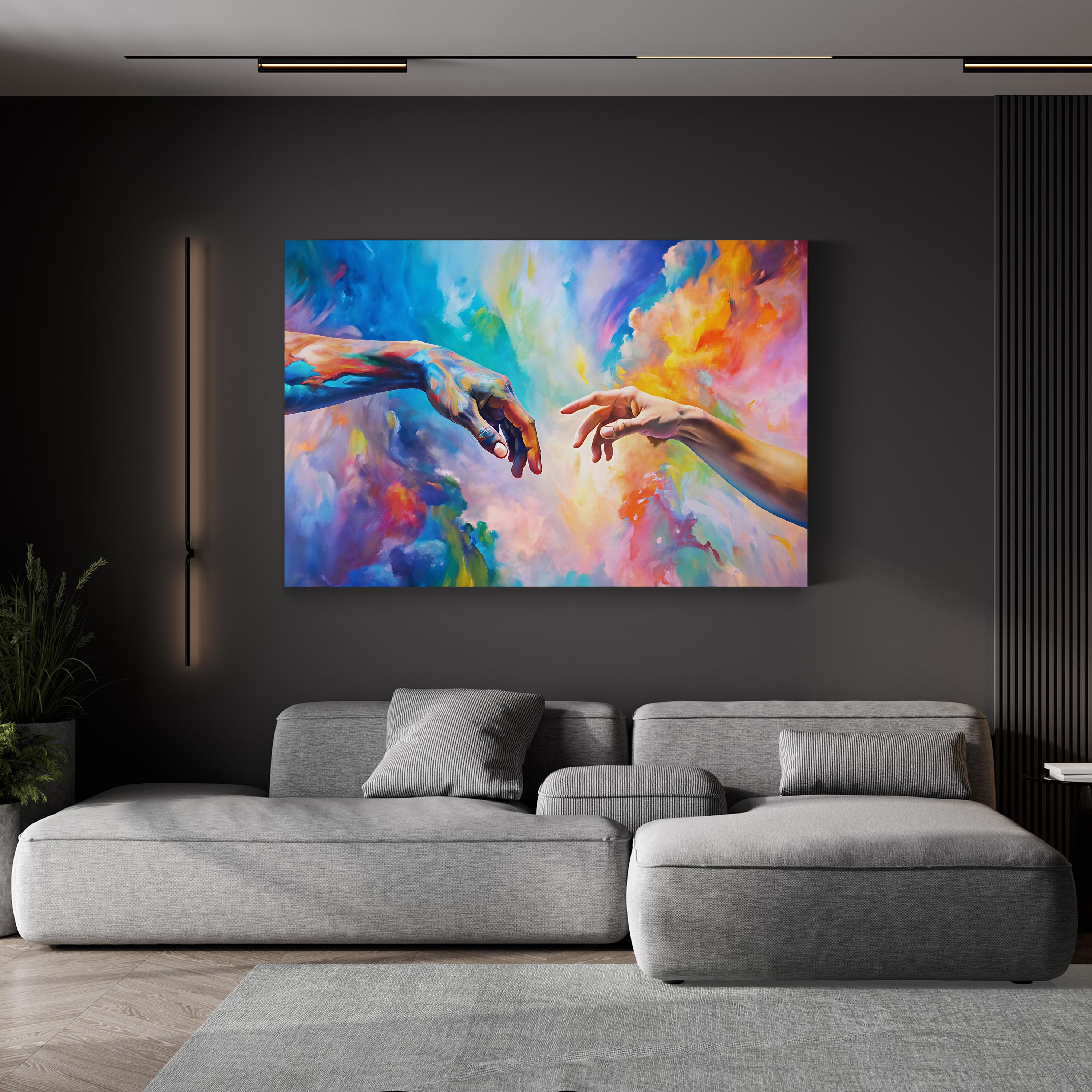 Abstract Color Explosion – Period Illustration Wall Art | Modern Vibrant Canvas Print