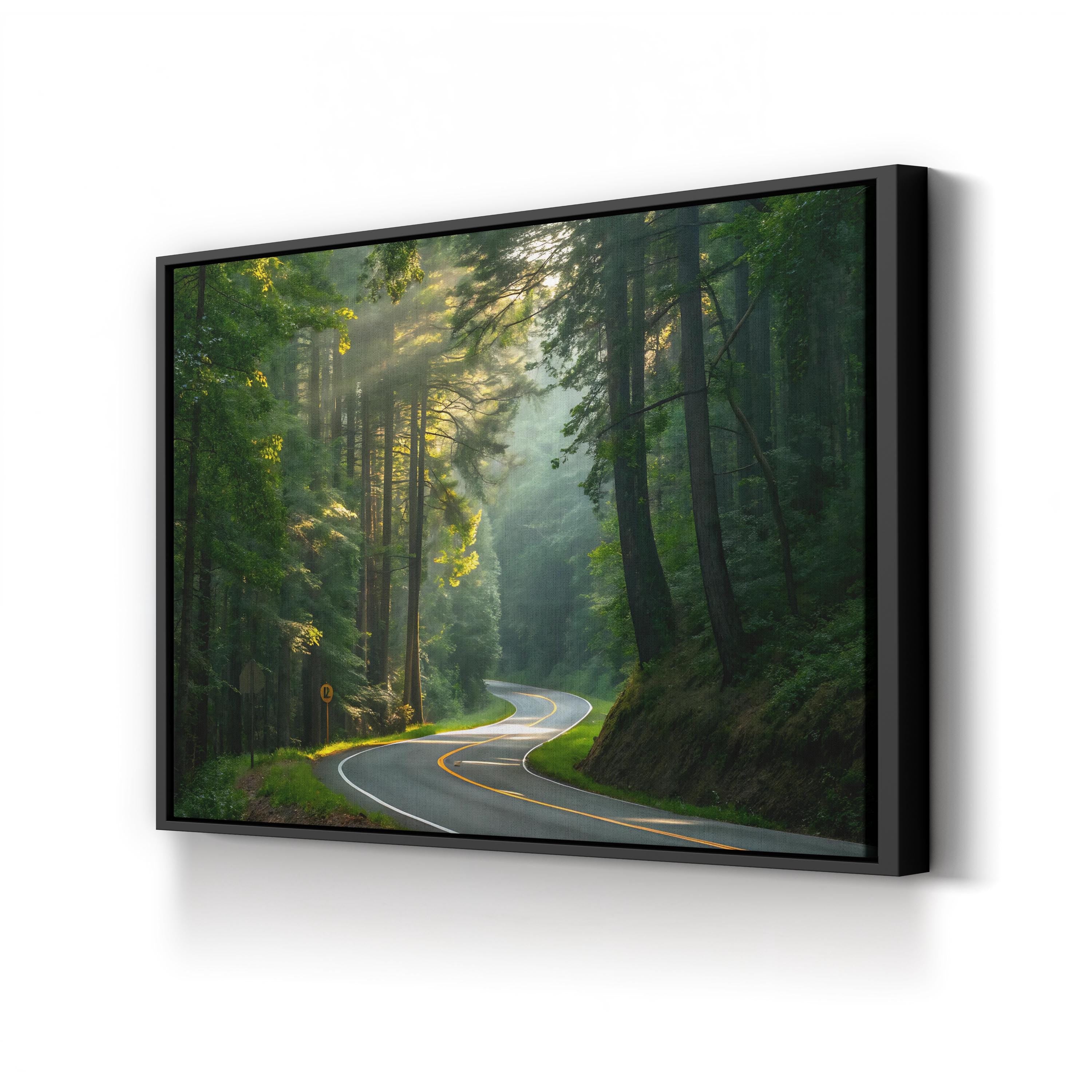 Country Road Scenic – Vintage Photography Wall Art | Countryside Landscape Canvas Print