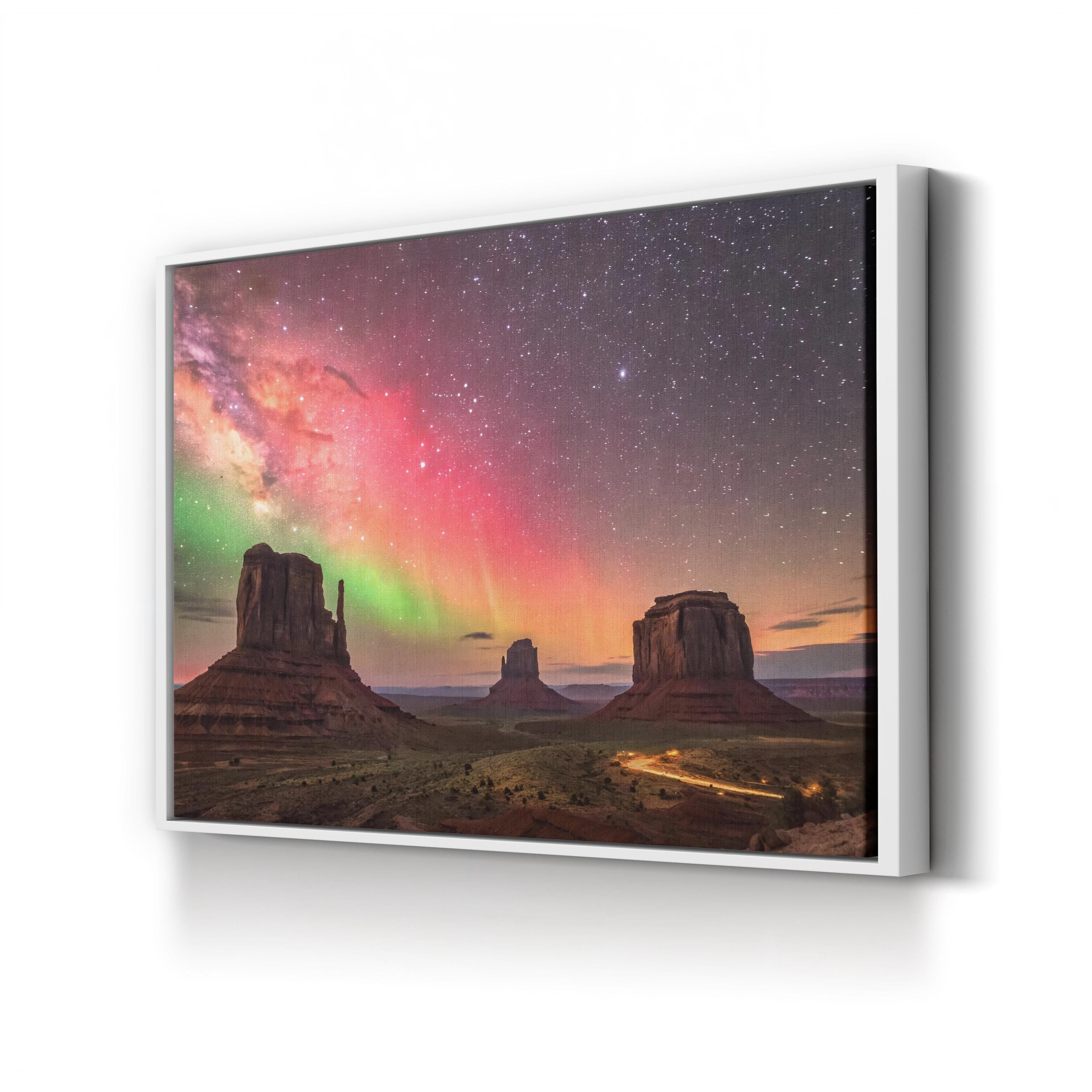 Desert Sunset Rock Panorama – Vintage Photography Wall Art | Nature Landscape Canvas Print