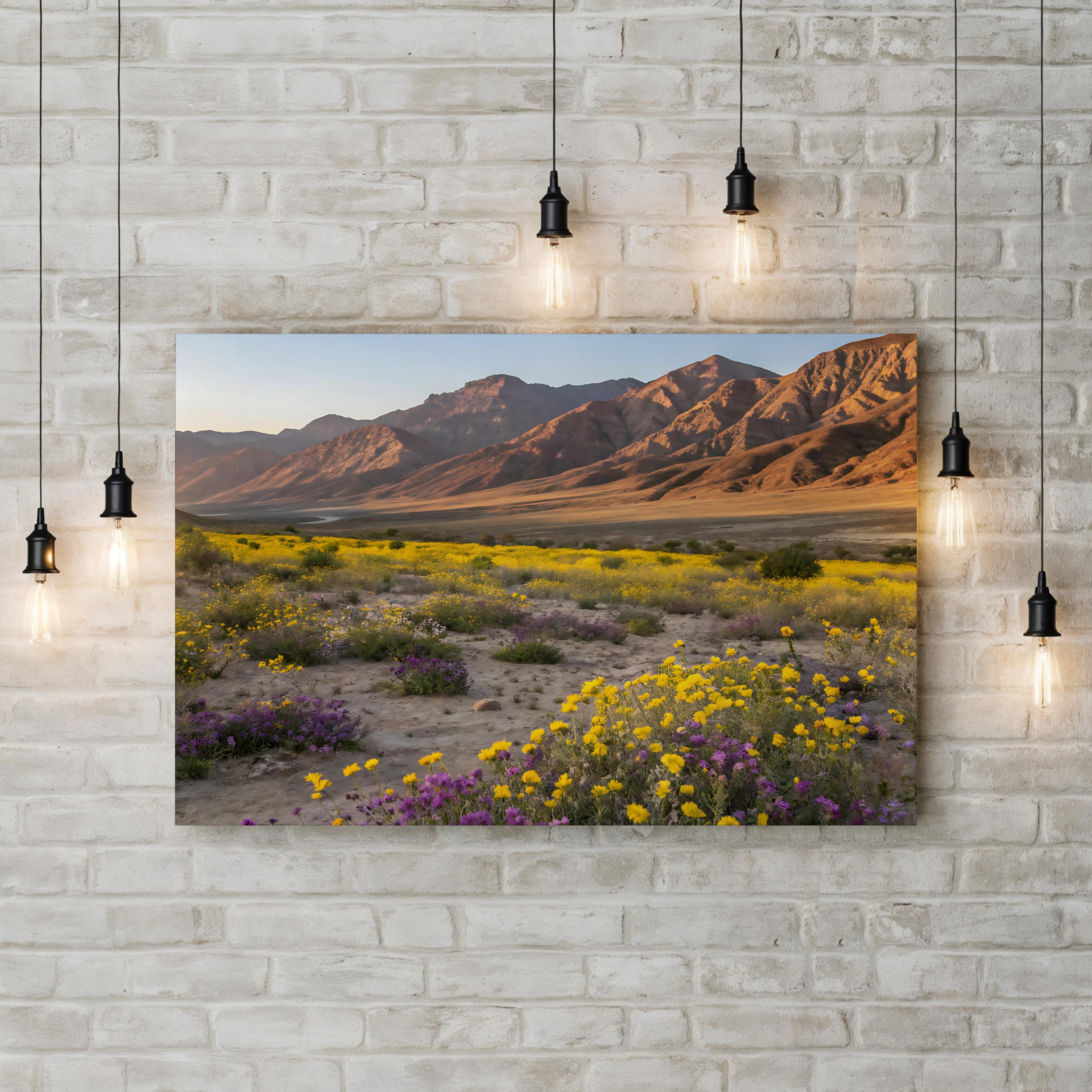 Desert Superbloom – Vintage Photography Wall Art | Floral Landscape Canvas Print