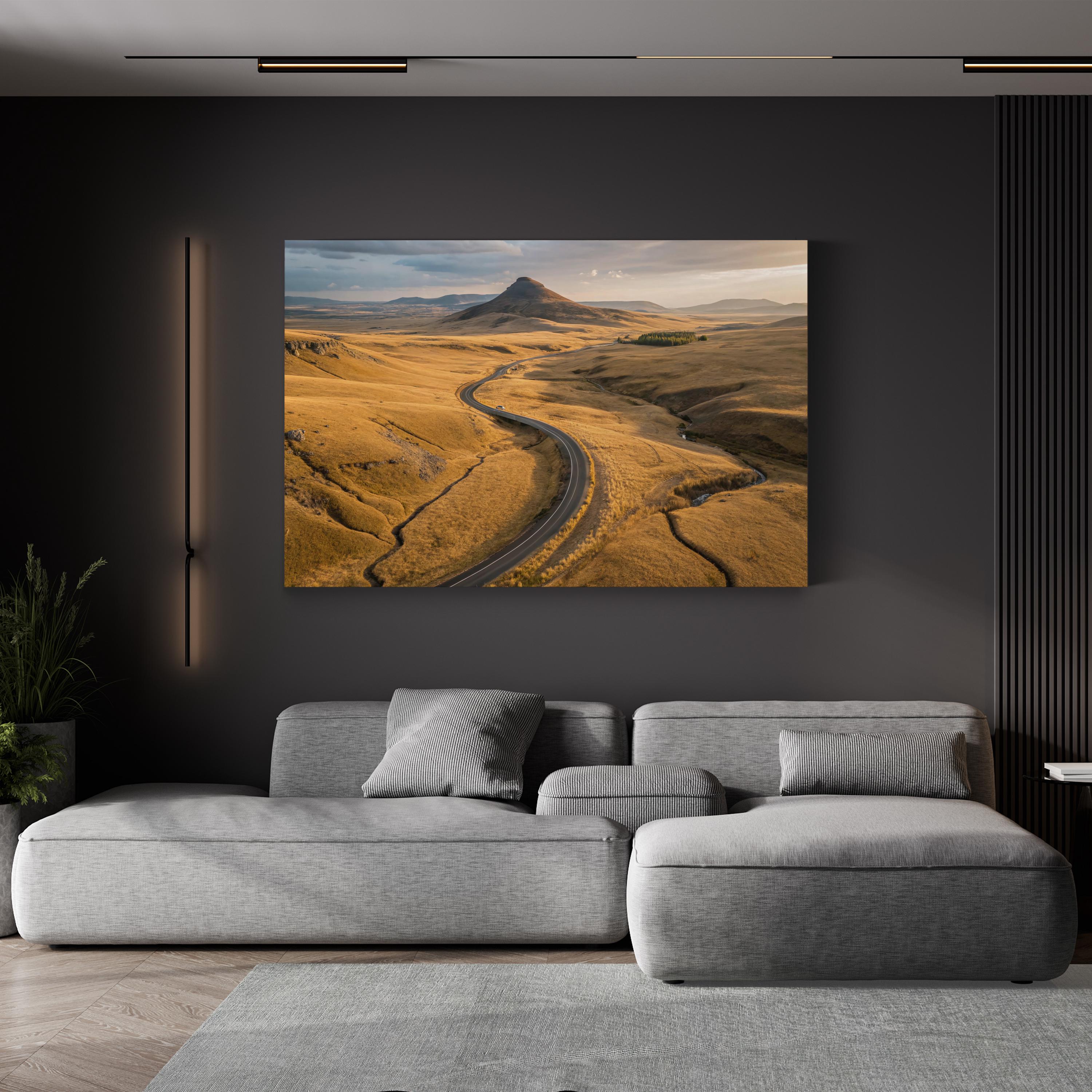 Iceland Deserted Pathways – Vintage Photography Wall Art | Rugged Landscape Canvas Print