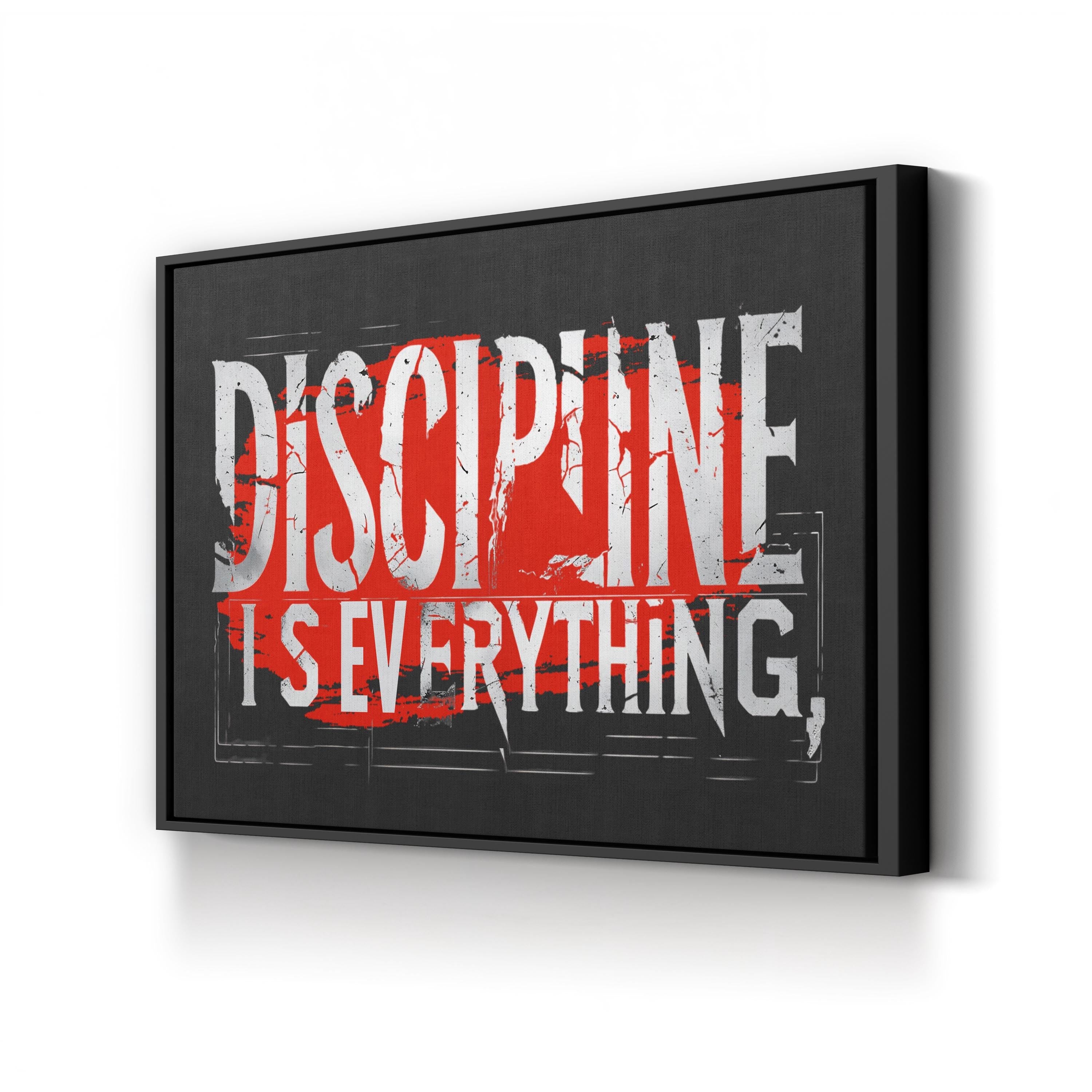 Motivational DISCIPLINE IS EVERYTHING Typography Wall Art