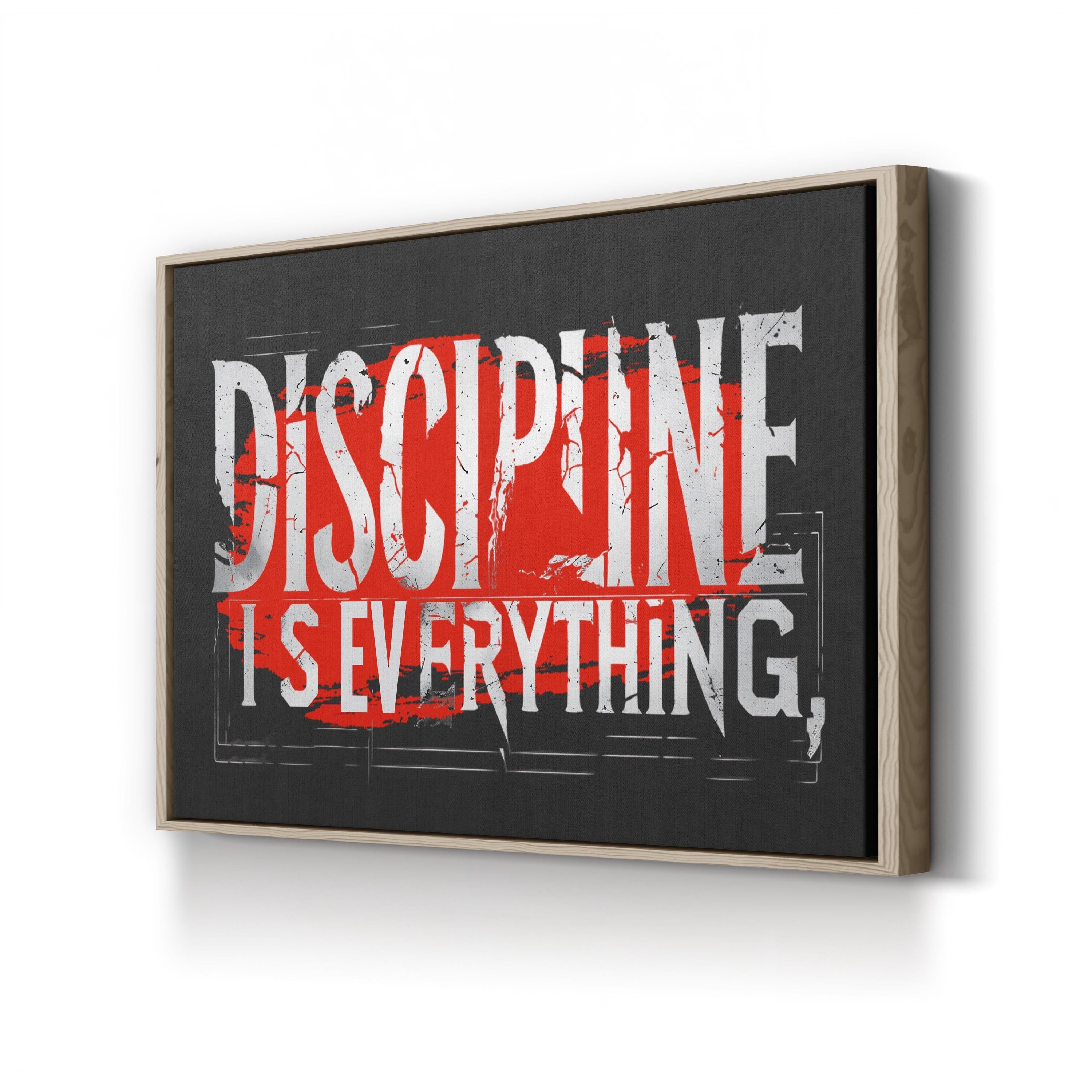 Motivational DISCIPLINE IS EVERYTHING Typography Wall Art