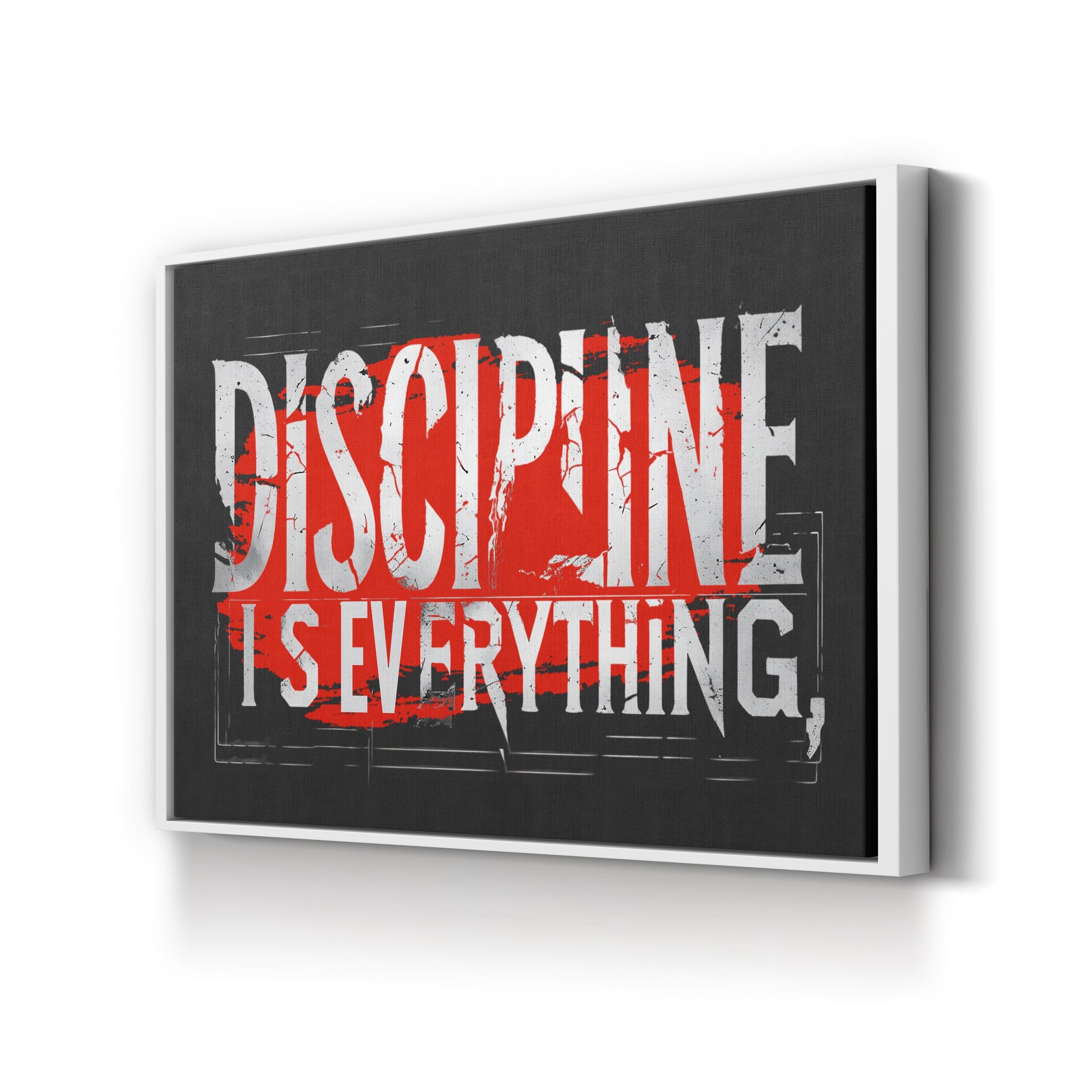 Motivational DISCIPLINE IS EVERYTHING Typography Wall Art