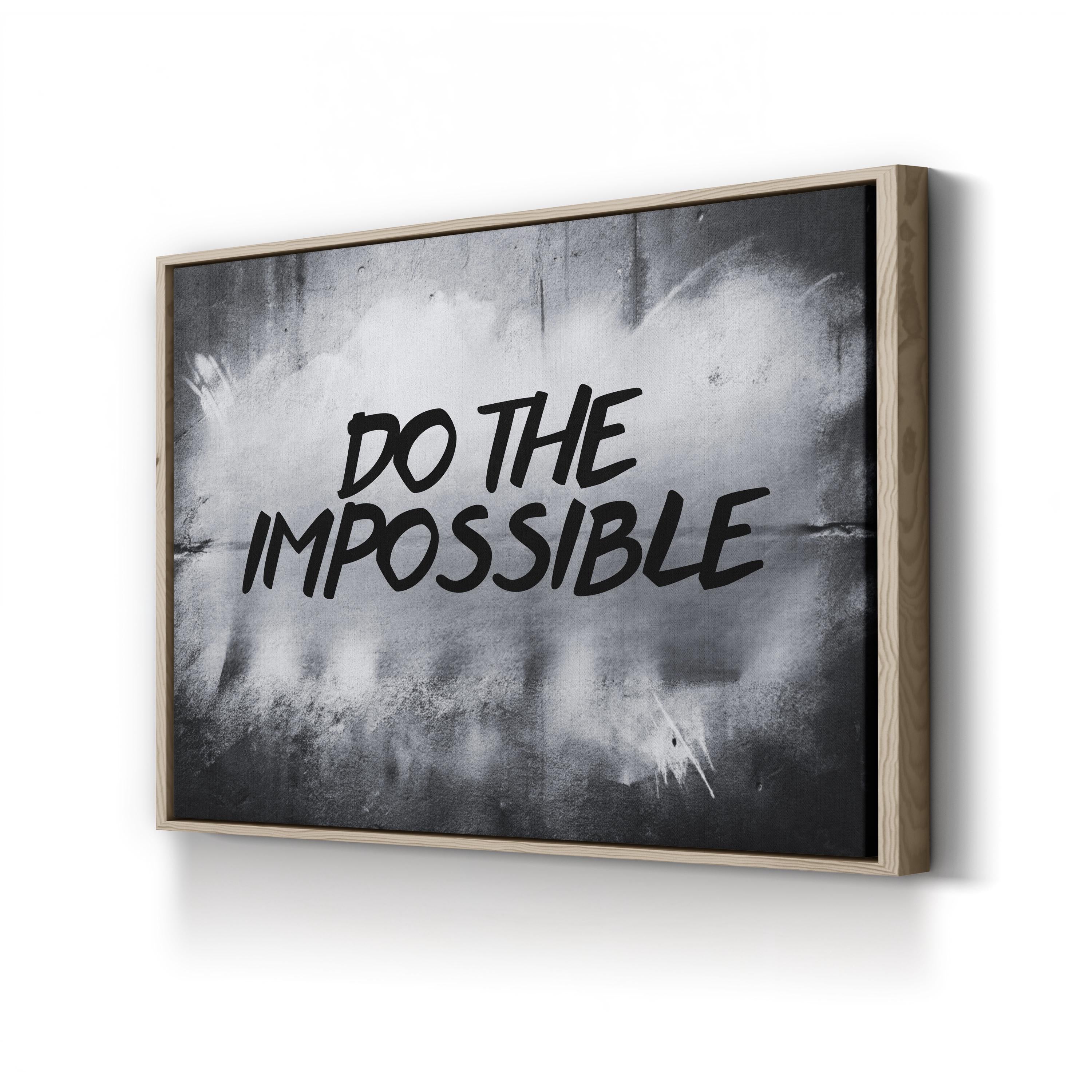 DO THE IMPOSSIBLE Motivational stencil Graffiti Wall Art