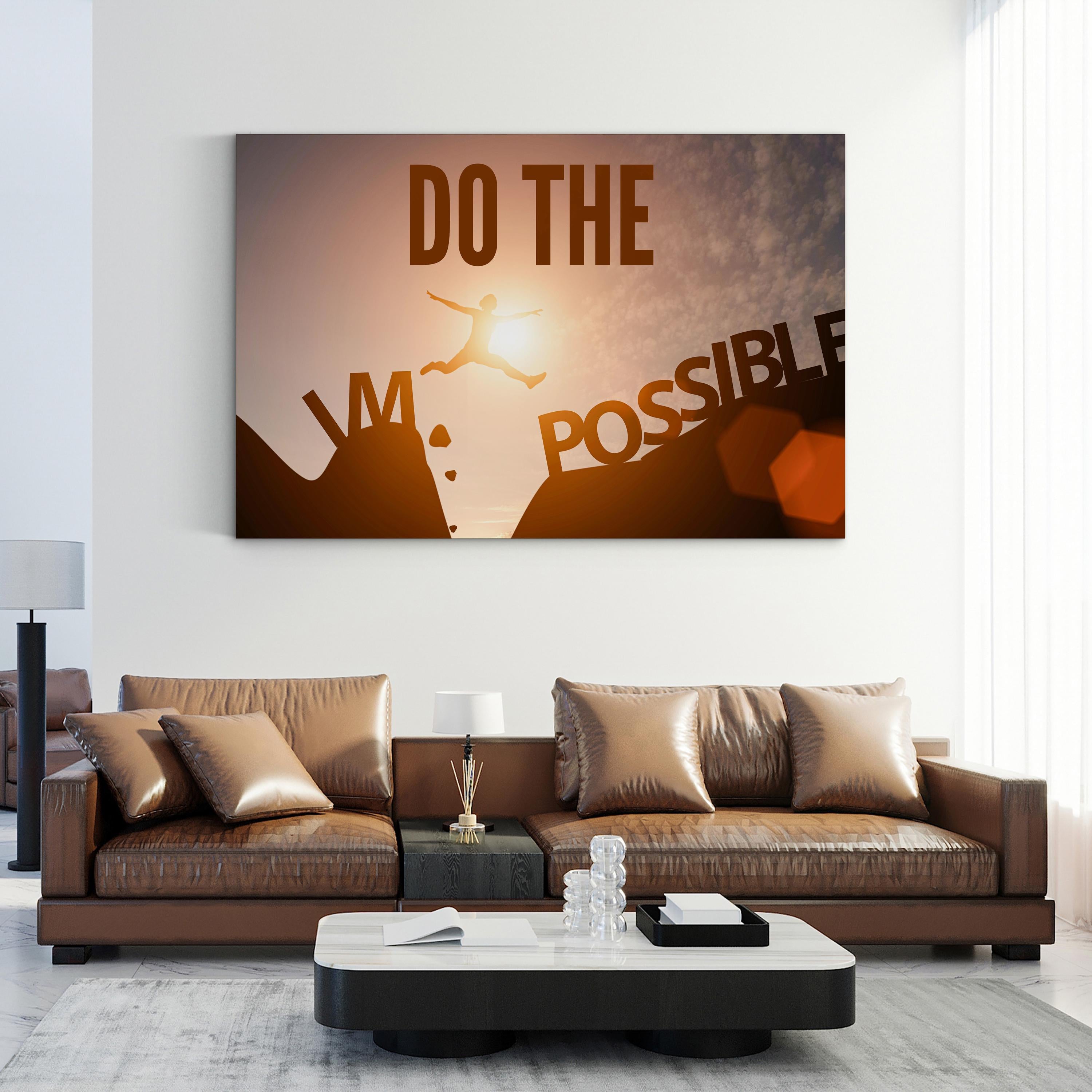 Do The Impossible Graffiti Canvas Art: Motivational Office Decor