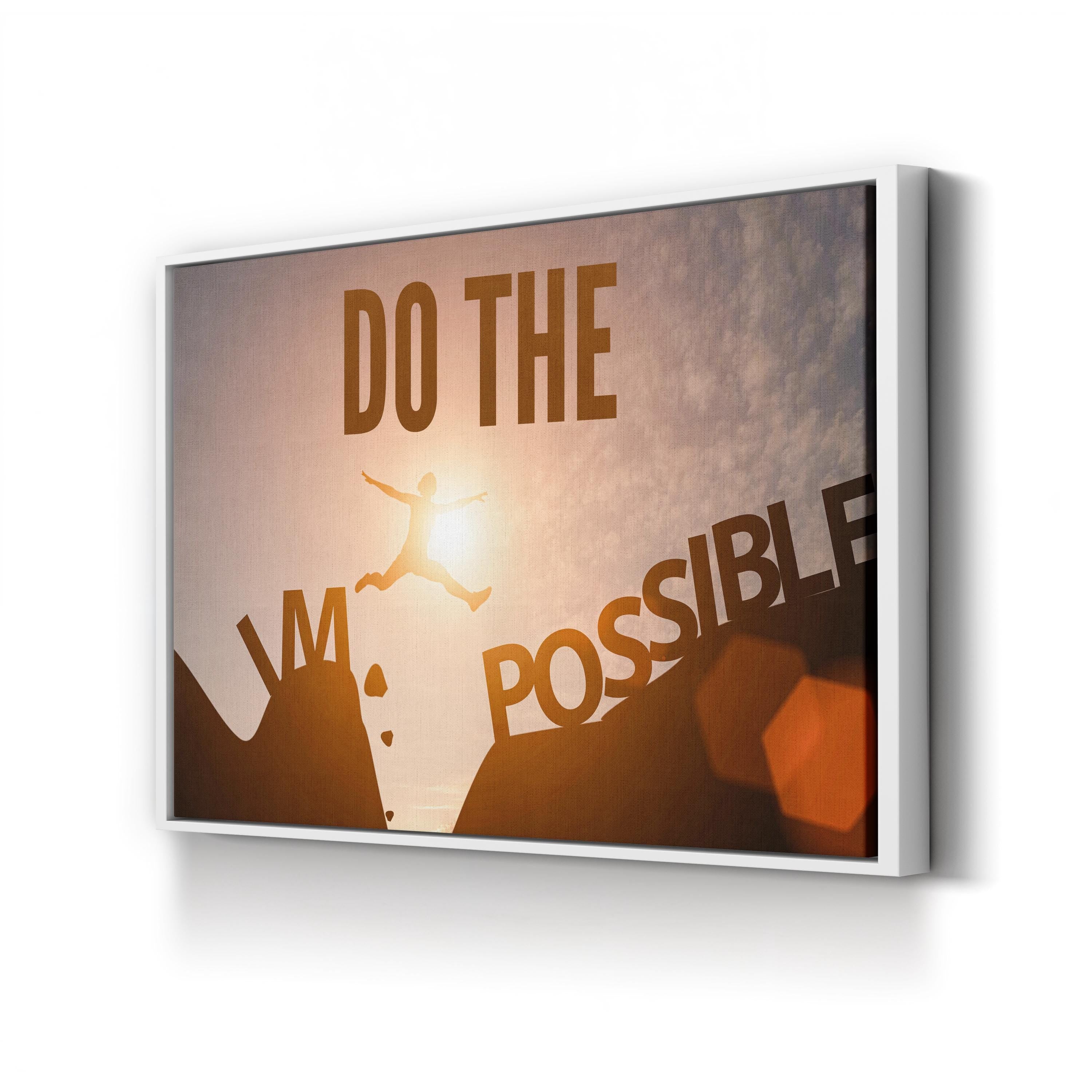 Do The Impossible Graffiti Canvas Art: Motivational Office Decor