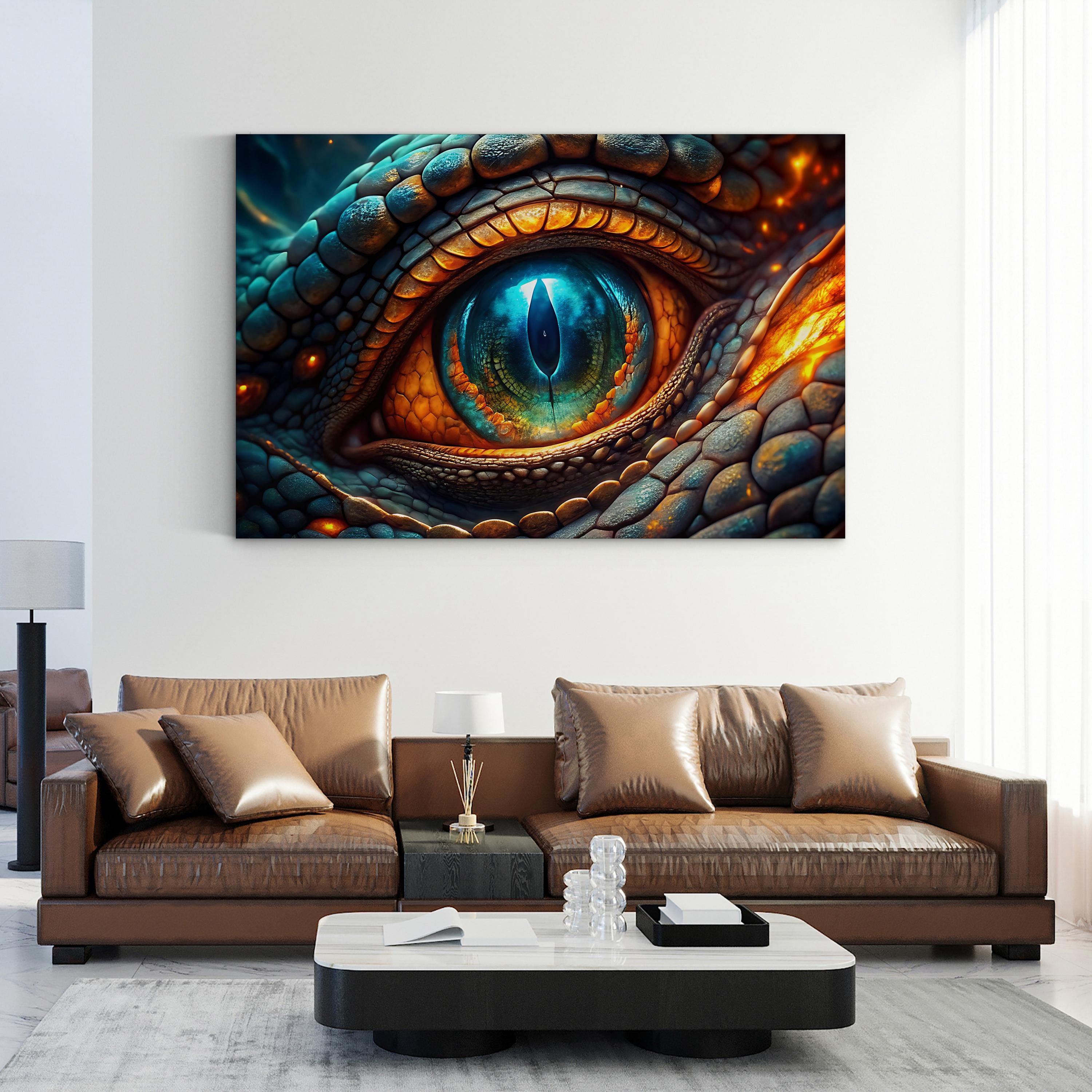 Dragon’s Eye Fantasy – Period Illustration Wall Art | Mystical Canvas Print