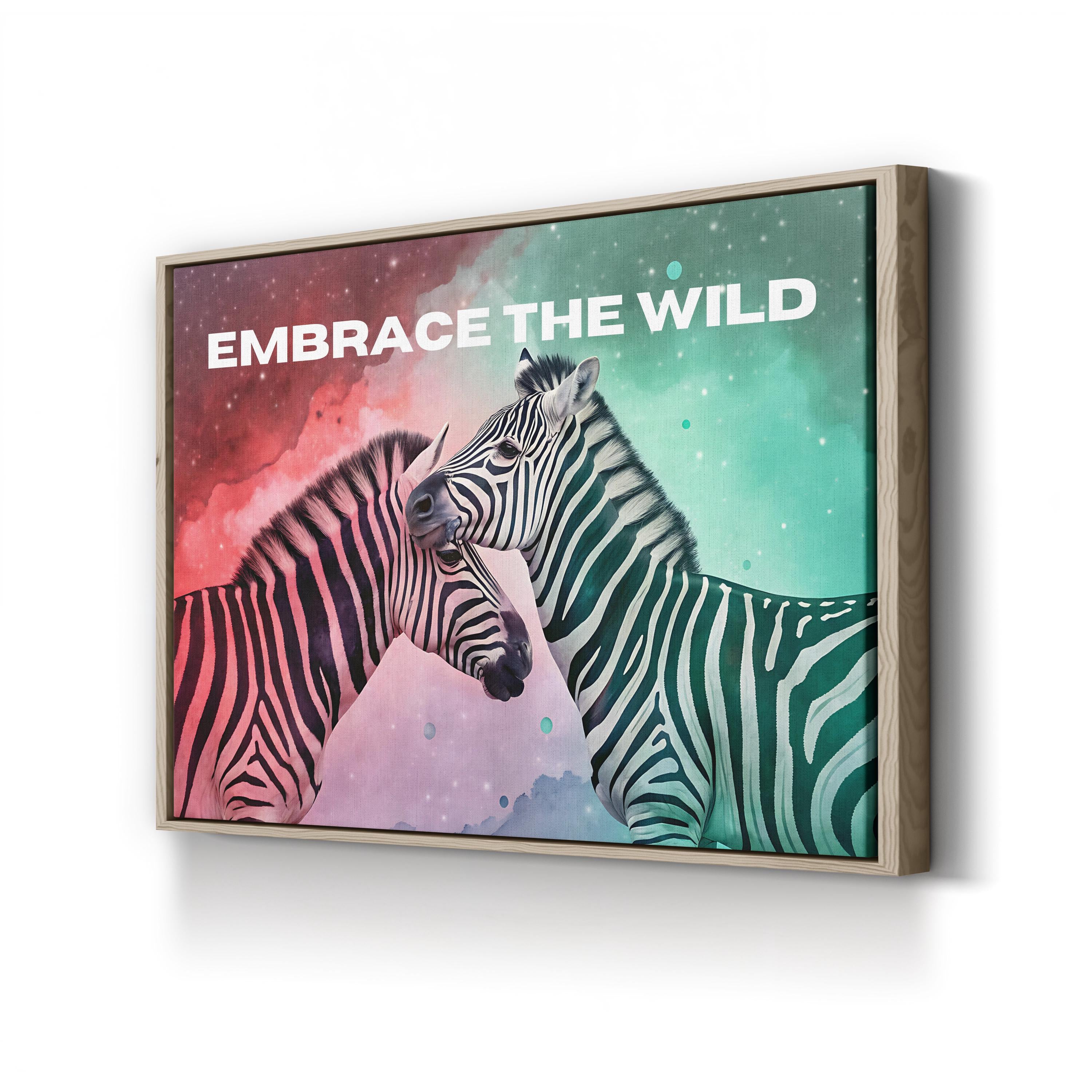 Colorful Zebra Canvas – Modern Pop Wildlife Wall Art