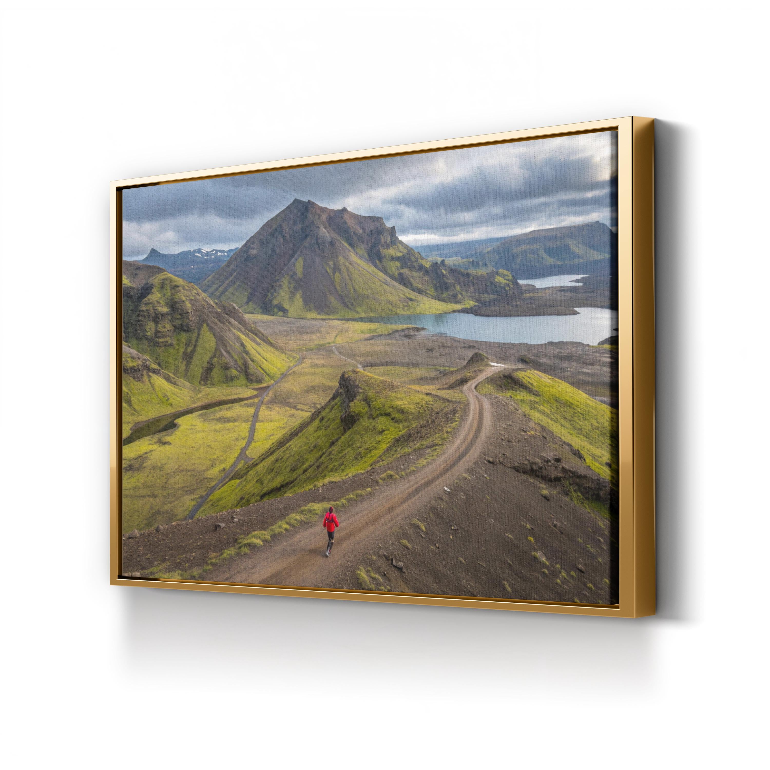 Iceland Volcanic Valley – Vintage Photography Wall Art | Scenic Landscape Canvas Print