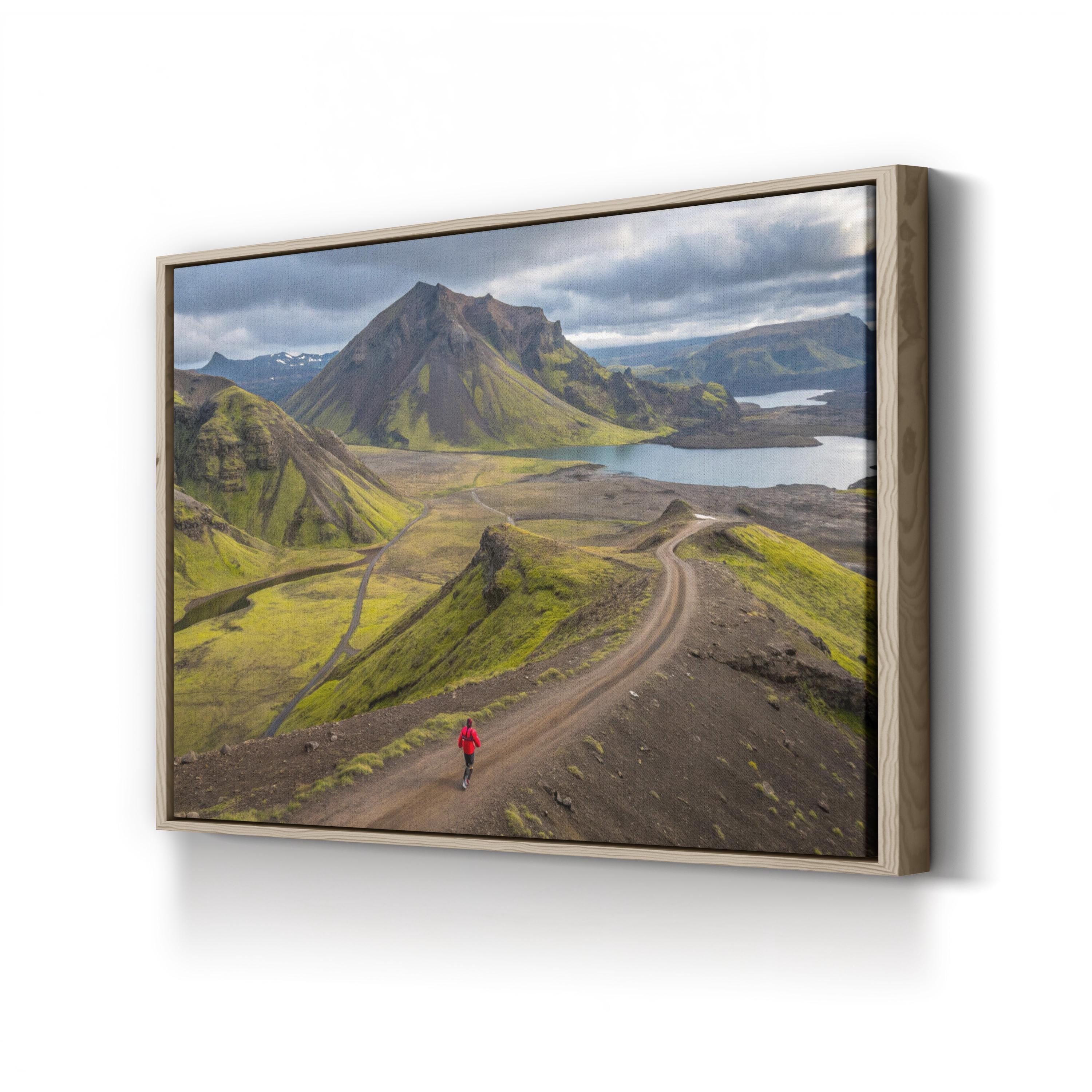 Iceland Volcanic Valley – Vintage Photography Wall Art | Scenic Landscape Canvas Print