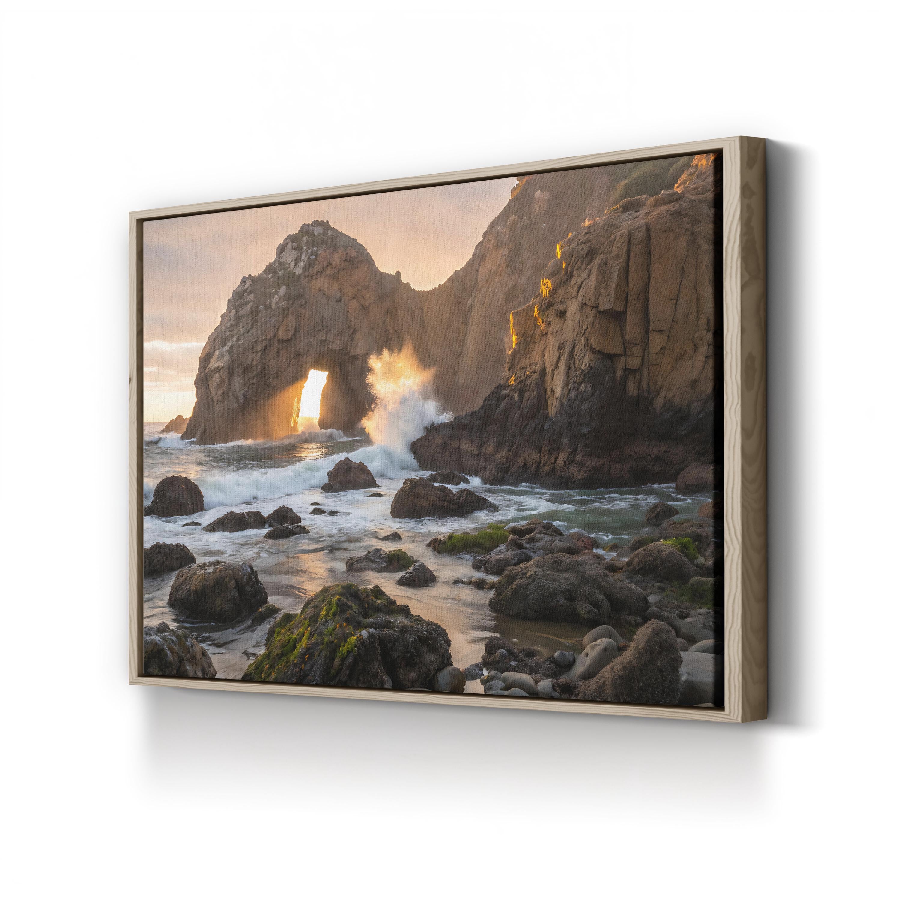 Coastal Sea Cliffs Arch – Vintage Photography Wall Art | Ocean Landscape Canvas Print