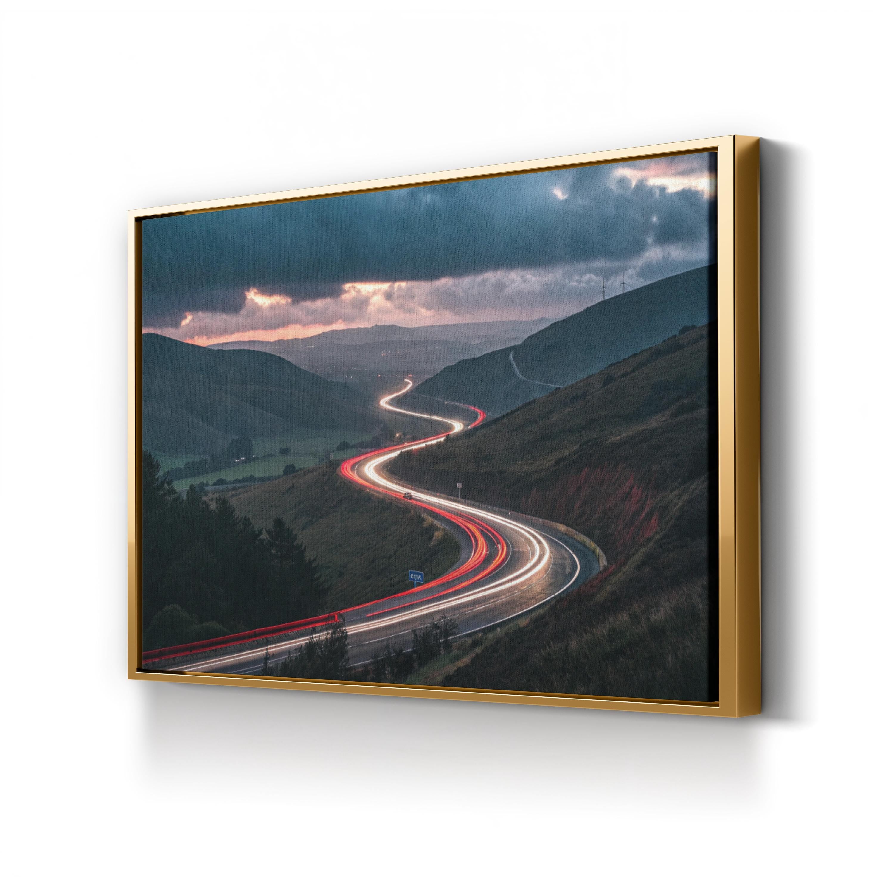 City Lights Urban Nightscape – Vintage Photography Wall Art | Modern Canvas Print