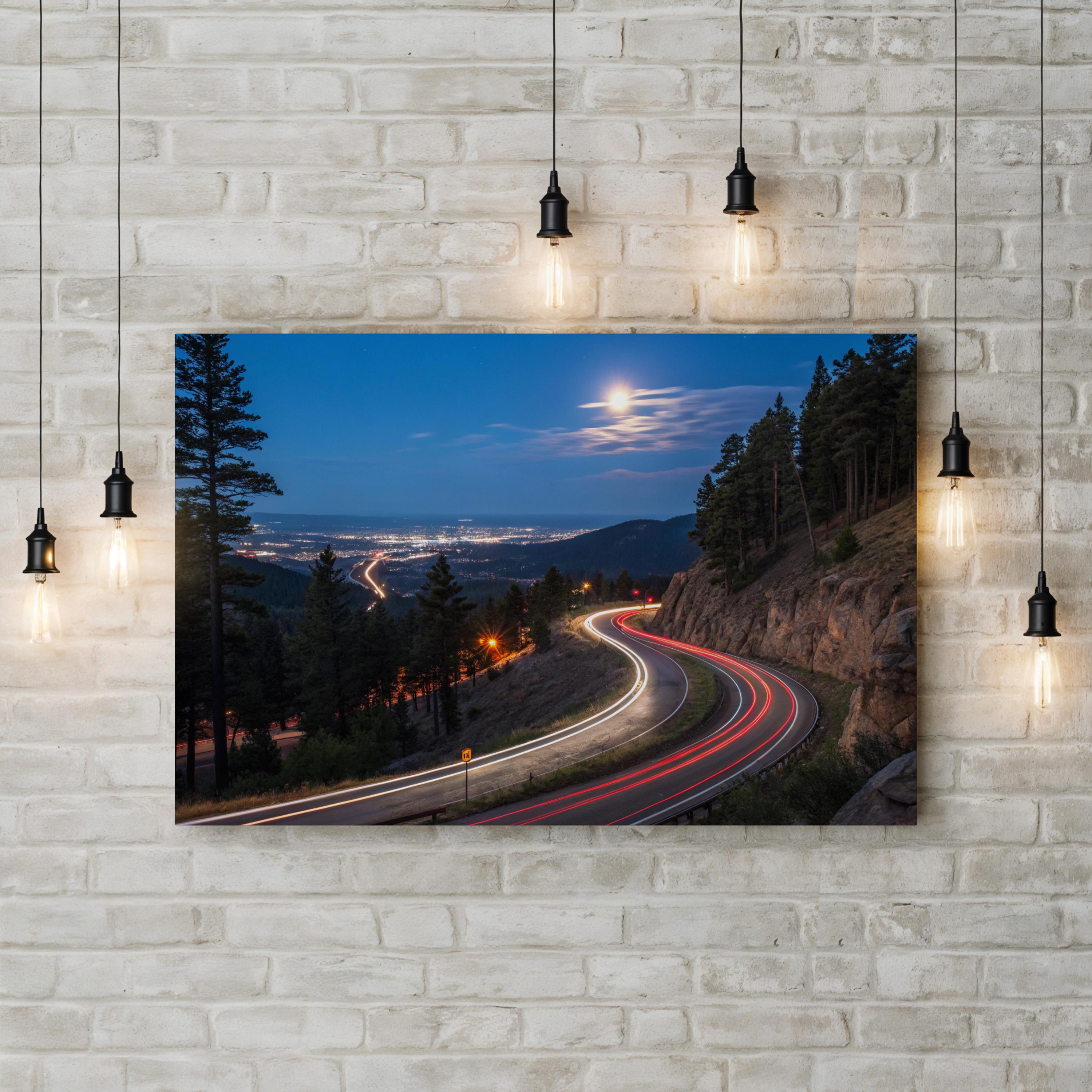 Boulder Colorado Mountain Road – Vintage Photography Wall Art | Scenic Landscape Canvas Print