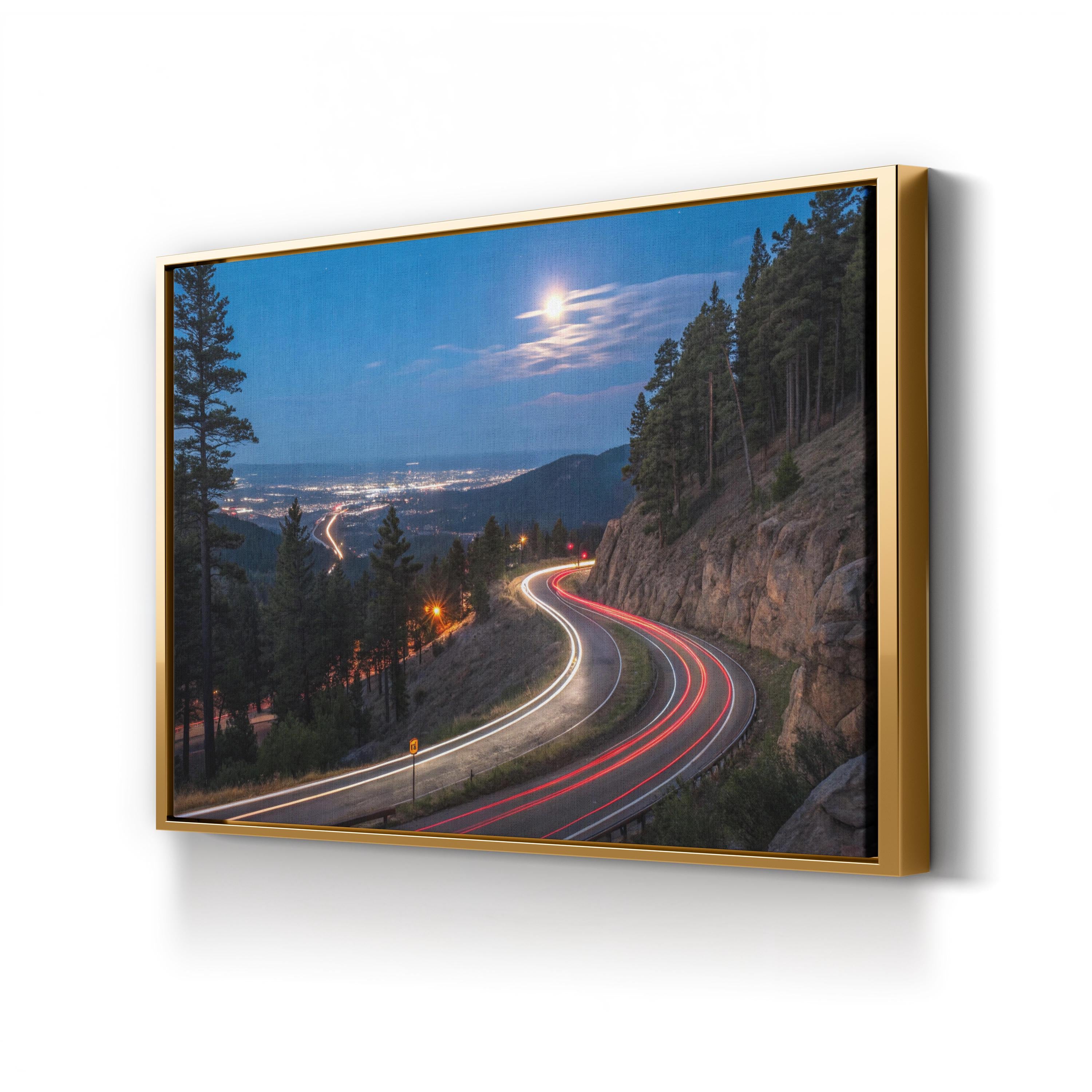 Boulder Colorado Mountain Road – Vintage Photography Wall Art | Scenic Landscape Canvas Print