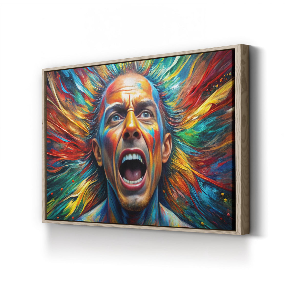 Colorful Horror Scream Expressionist Portrait