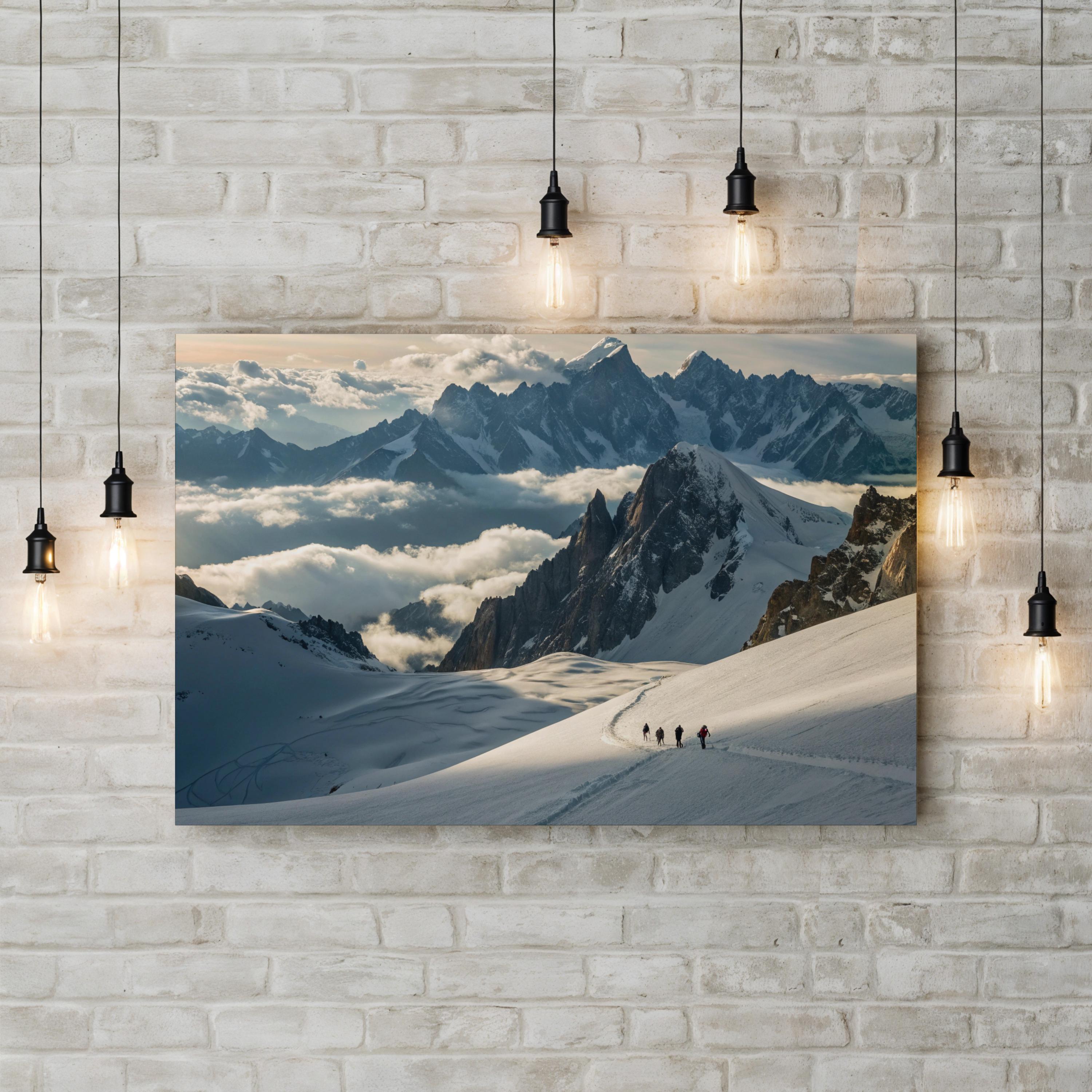Mountain Expedition – Vintage Photography Wall Art | Adventure Landscape Canvas Print