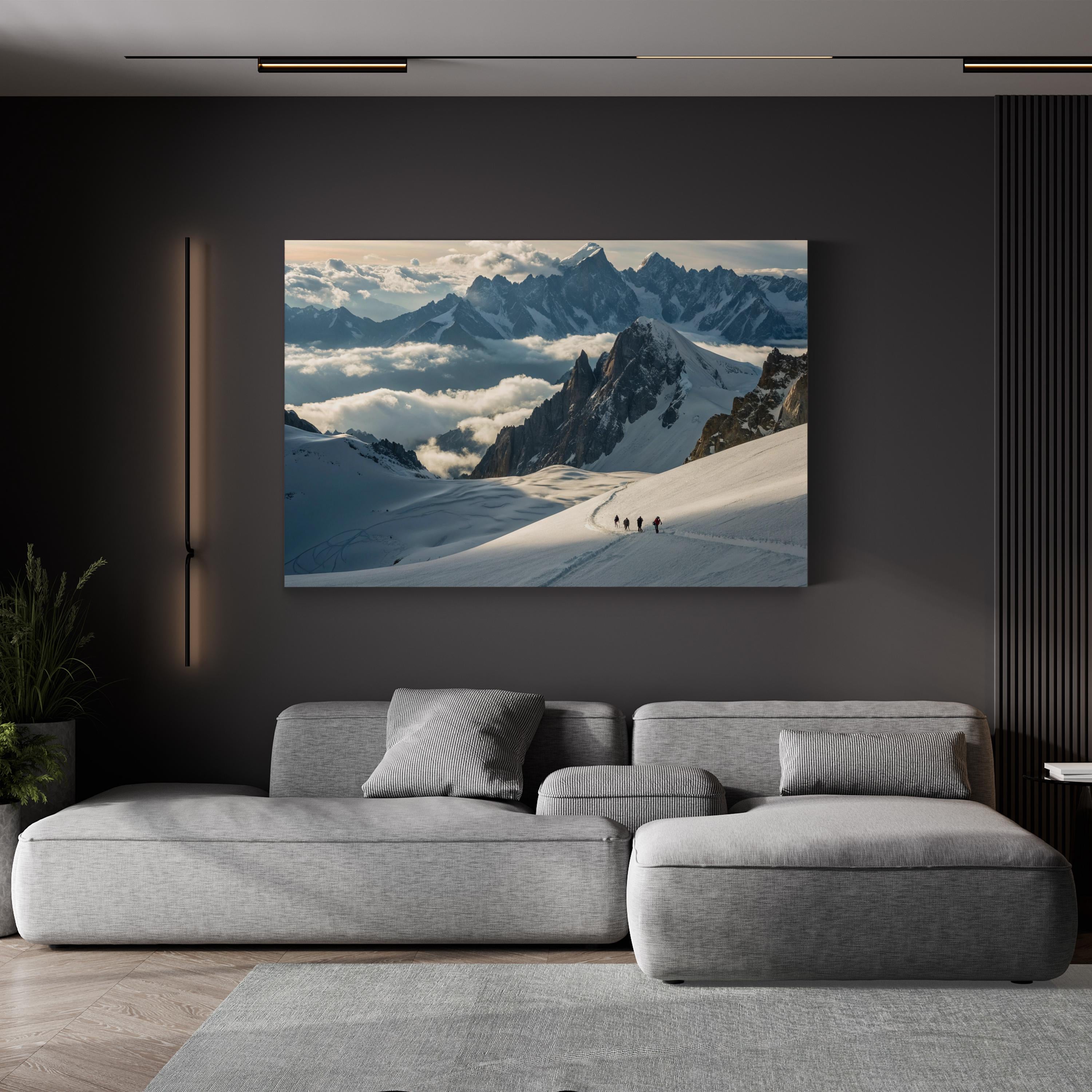 Mountain Expedition – Vintage Photography Wall Art | Adventure Landscape Canvas Print
