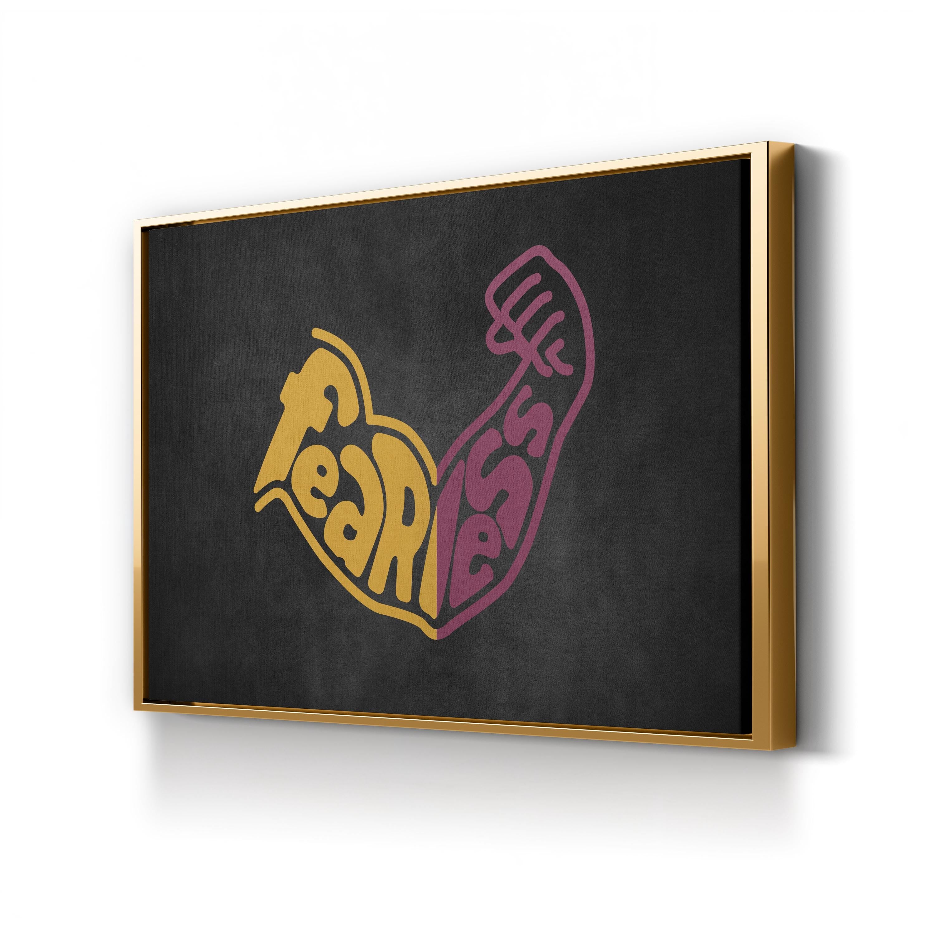 FEARLESS Calligraphy Canvas Art Print – Inspirational Typography in Vibrant Color