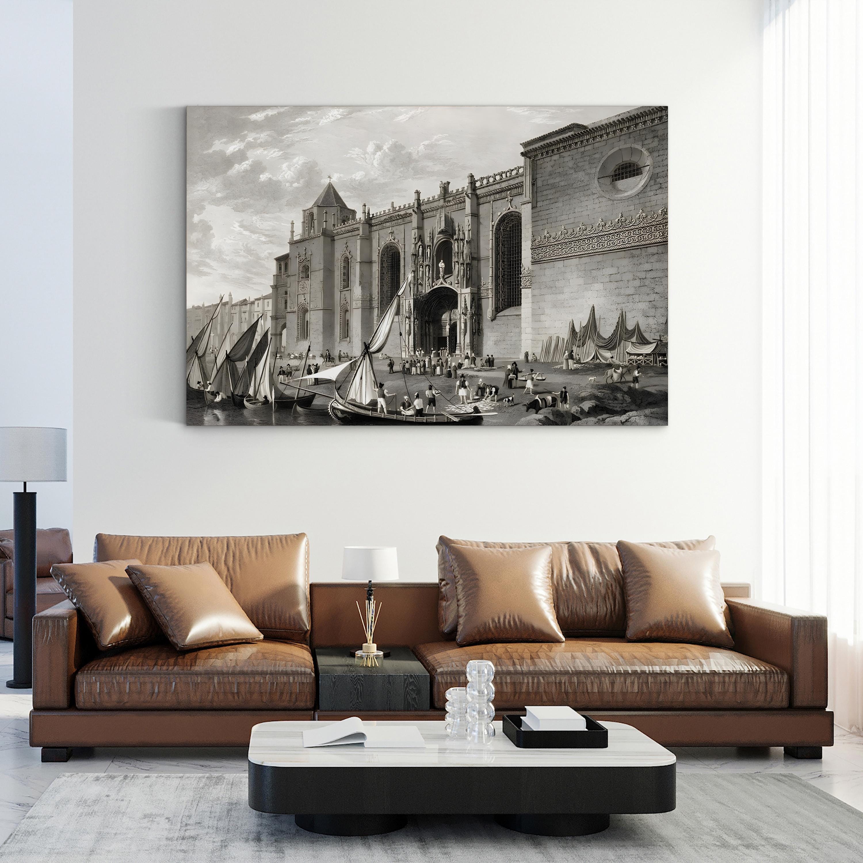 Lisbon, Convent of St. Geronymo, Belém Wall Art by Robert Batty – Vintage Architectural