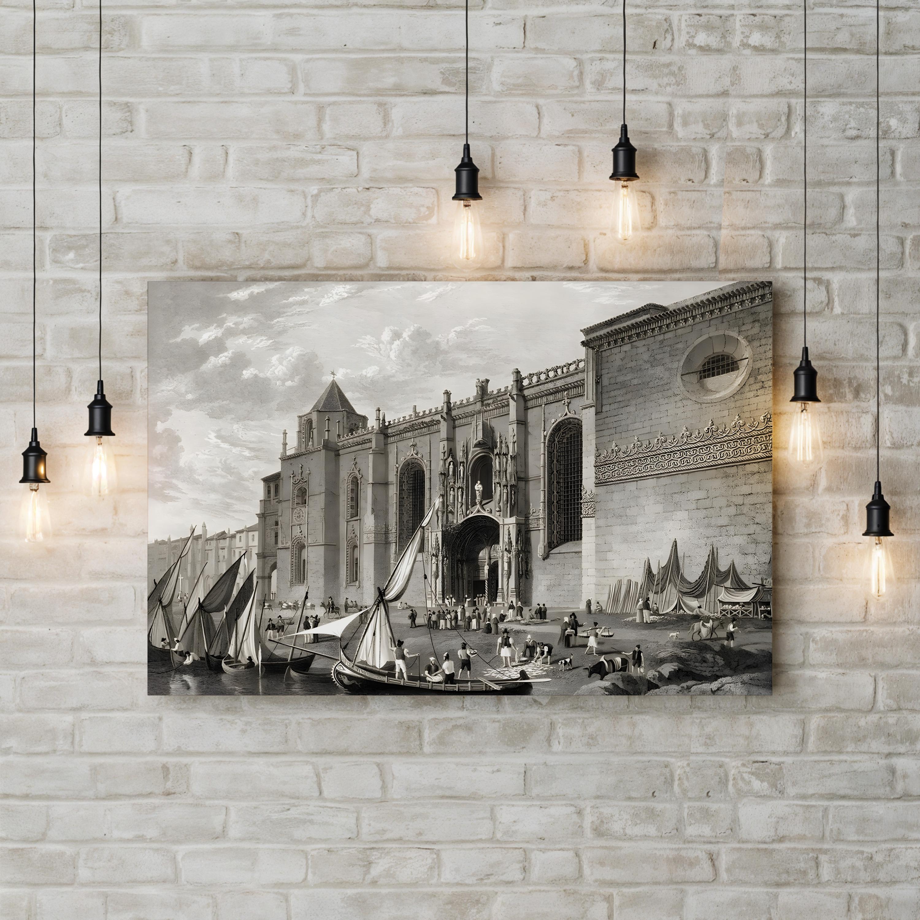 Lisbon, Convent of St. Geronymo, Belém Wall Art by Robert Batty – Vintage Architectural