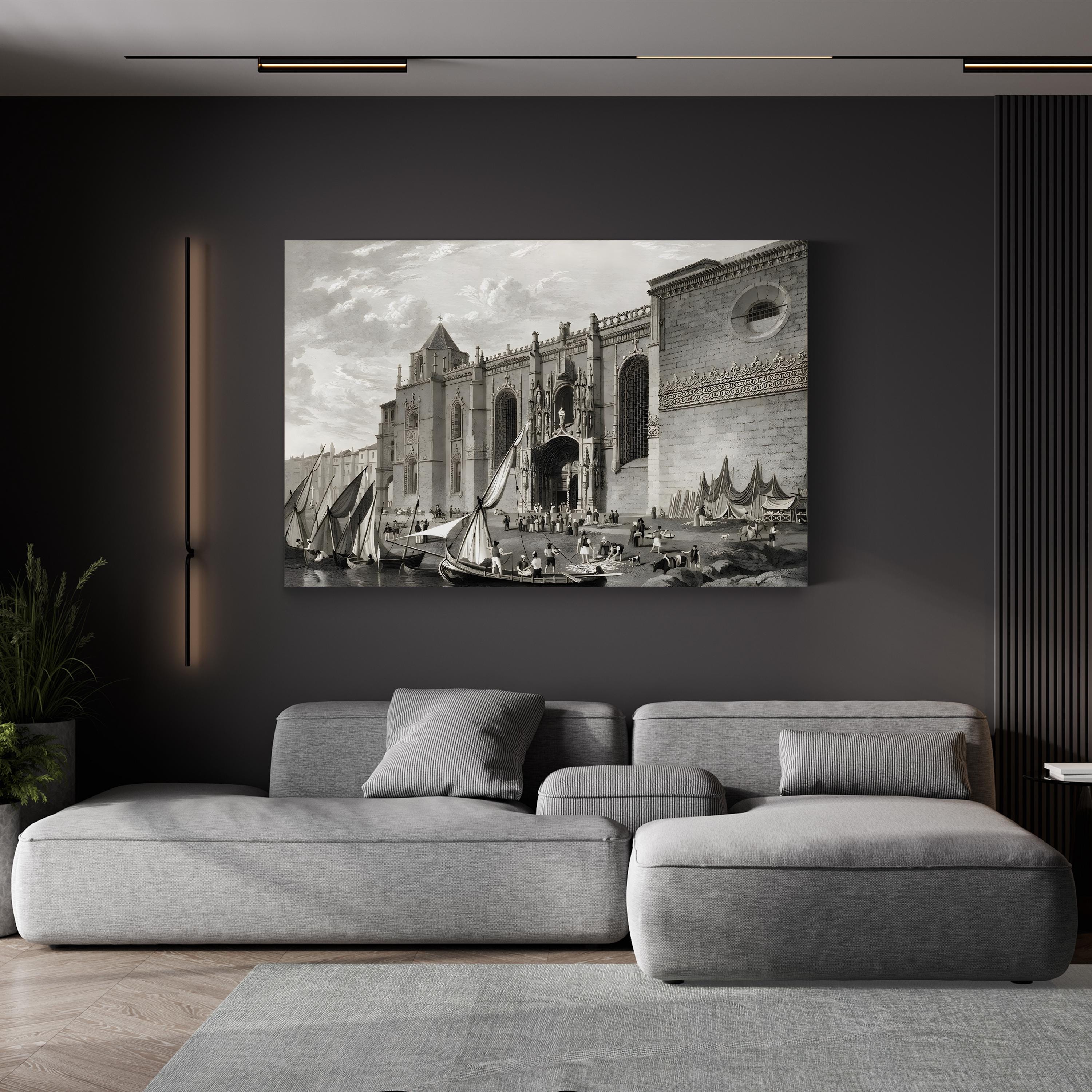Lisbon, Convent of St. Geronymo, Belém Wall Art by Robert Batty – Vintage Architectural