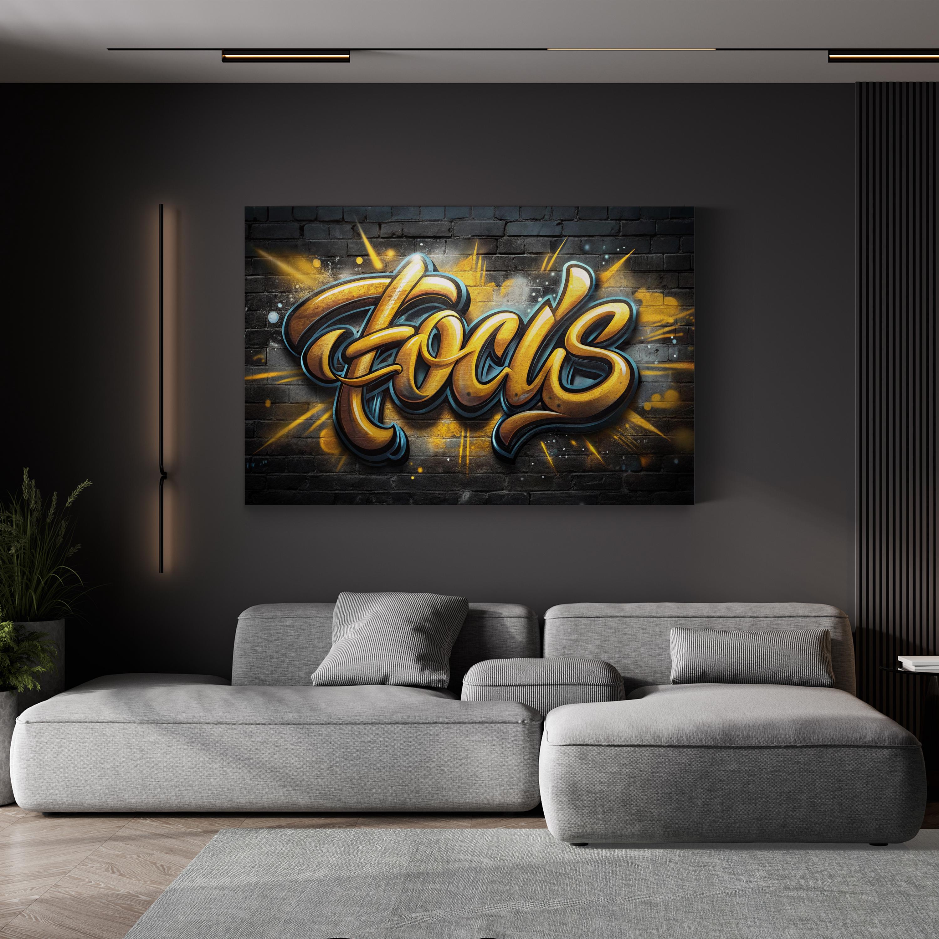 FOCUS Calligraphy Canvas Wall Art