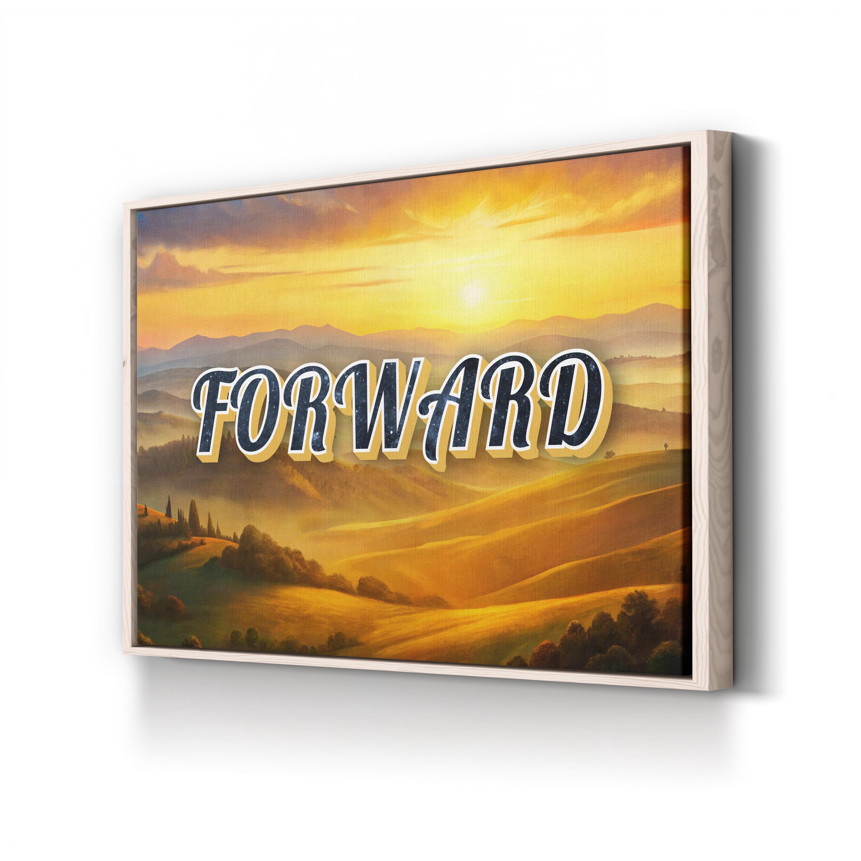 Forward Wall Art | Motivational Landscape Typography Canvas Print