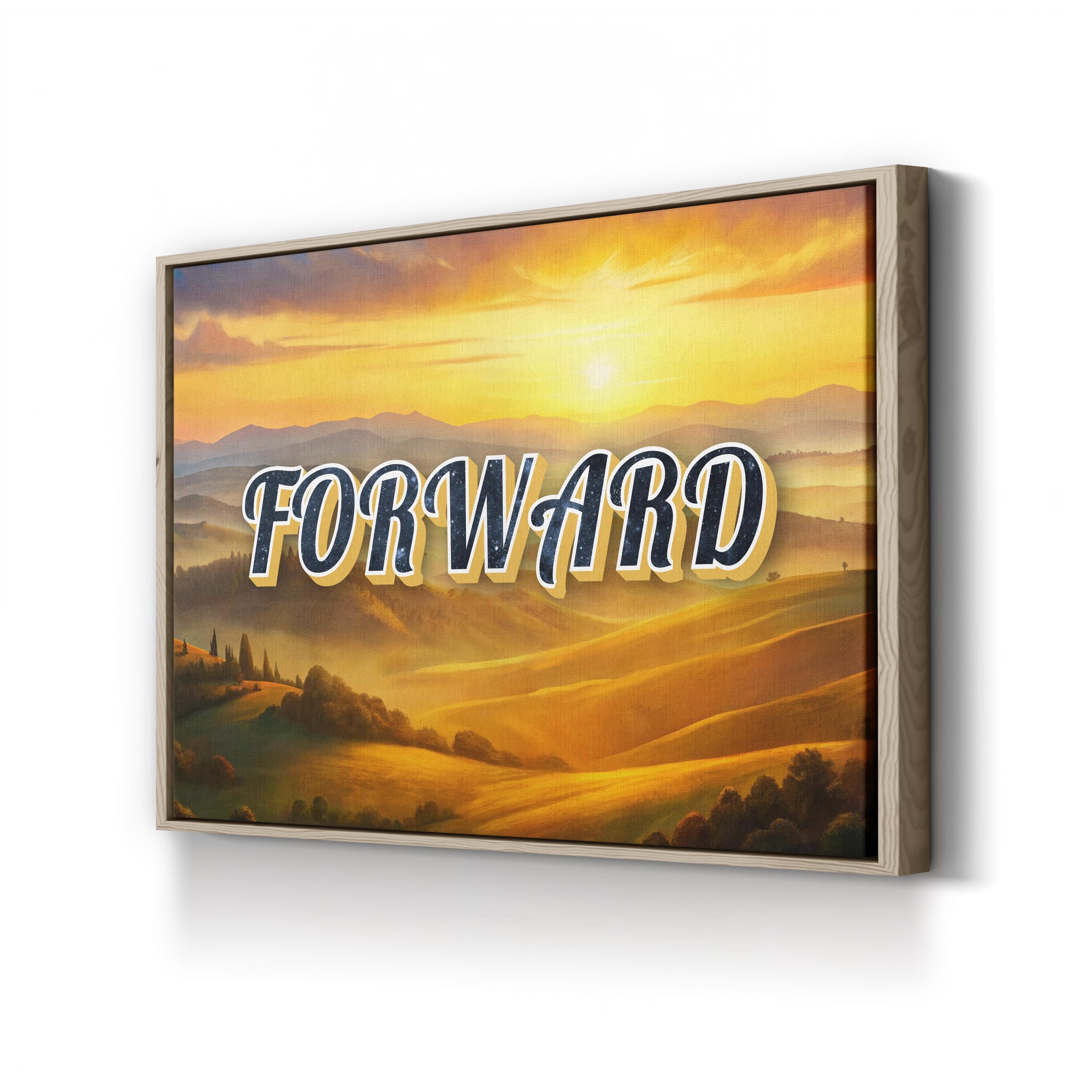 Forward Wall Art | Motivational Landscape Typography Canvas Print