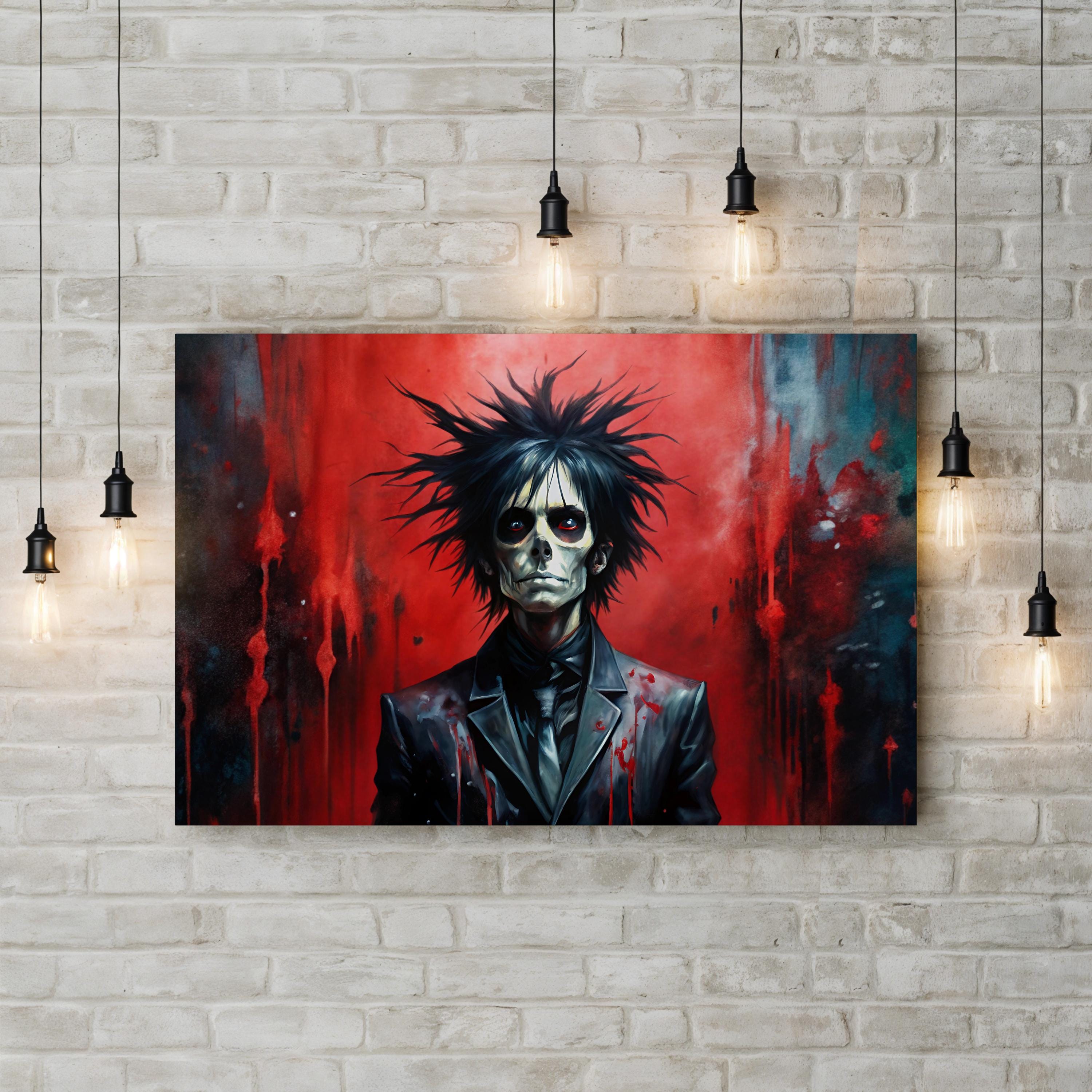 Edgy Skull Dark Fantasy – Period Illustration Wall Art | Gothic Canvas Print