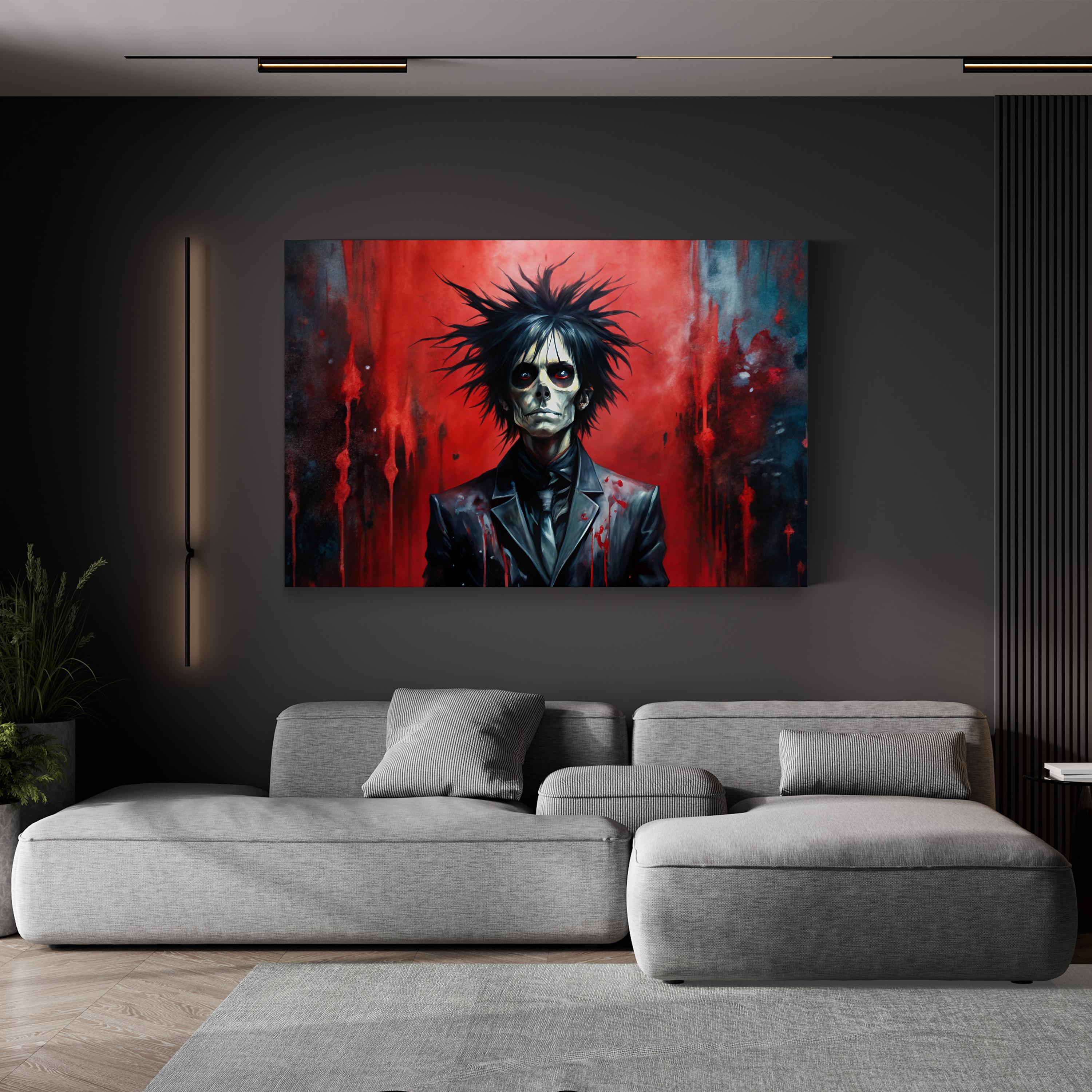 Edgy Skull Dark Fantasy – Period Illustration Wall Art | Gothic Canvas Print