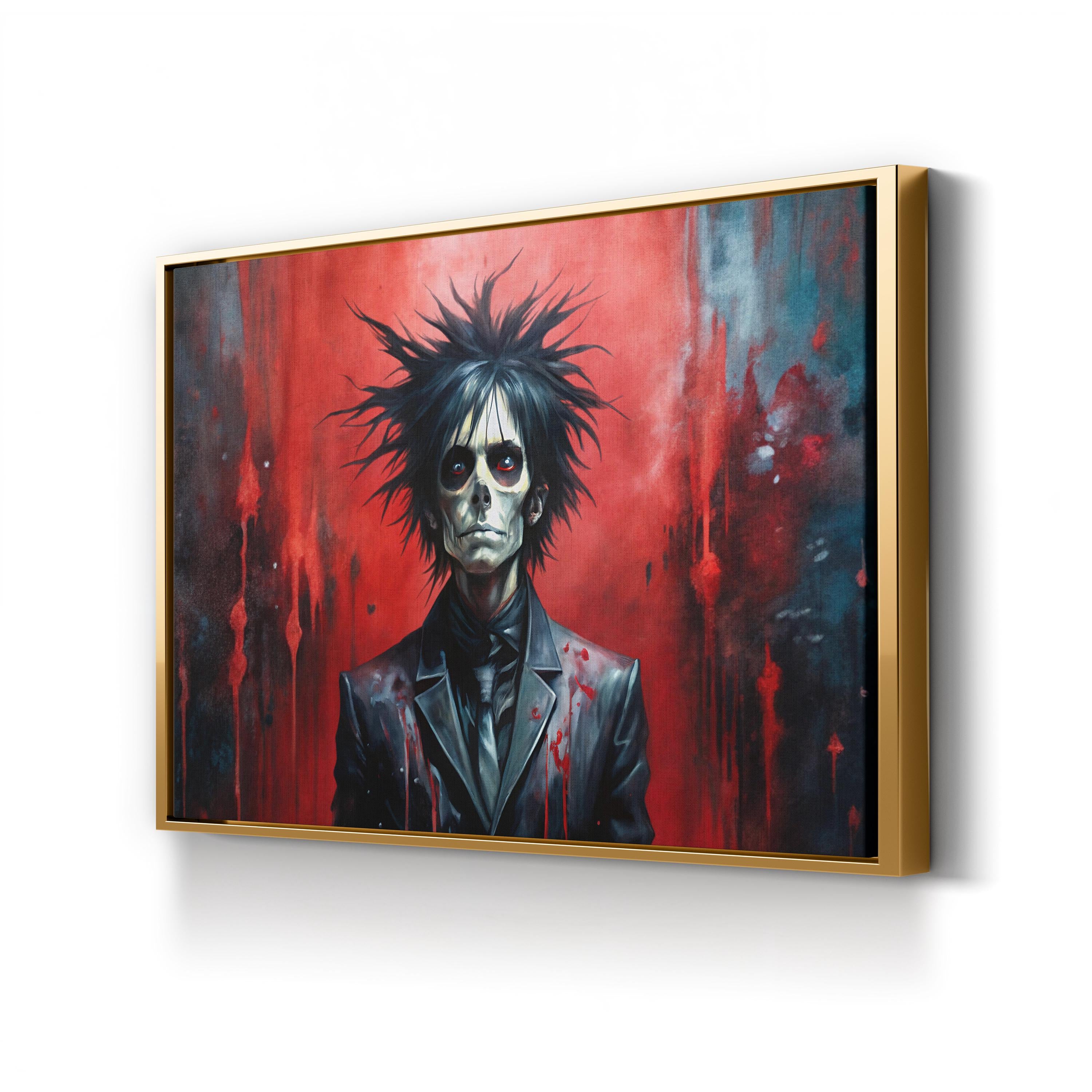 Edgy Skull Dark Fantasy – Period Illustration Wall Art | Gothic Canvas Print