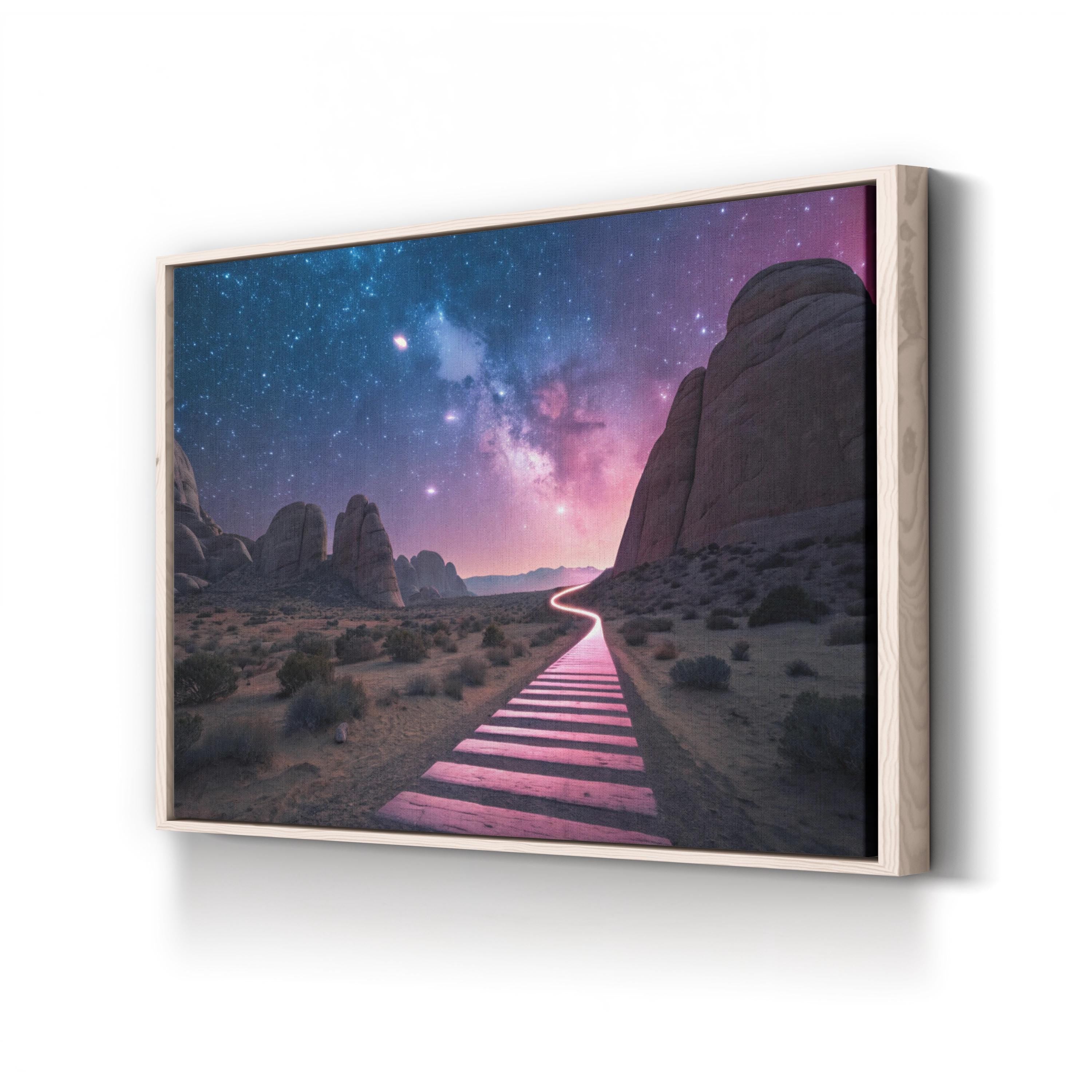 Astronaut Galactic Space – Period Illustration Wall Art | Sci-Fi Cosmic Canvas Print