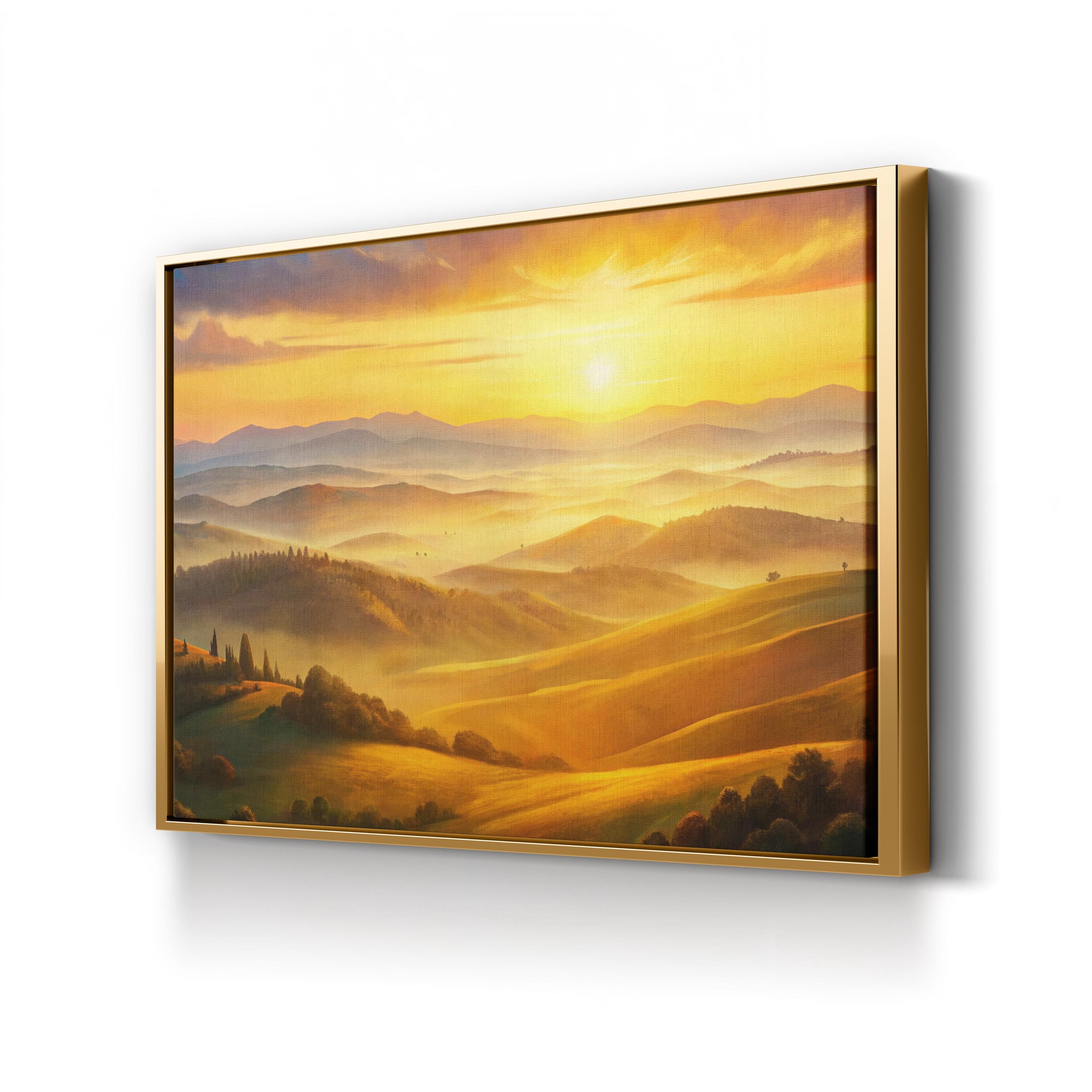 Mount Tamalpais Sunset – Vintage Photography Wall Art | Golden Hour Mountain Canvas Print