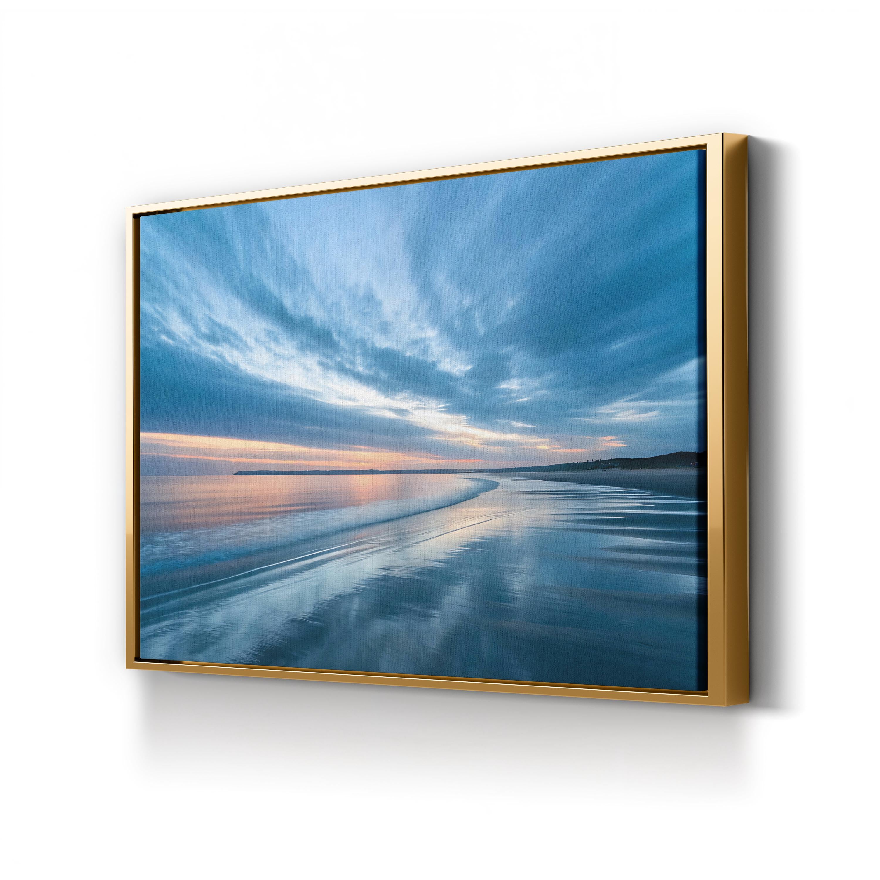 Blue Hour Coastal Reflection – Vintage Photography Wall Art | Nautical Canvas Print