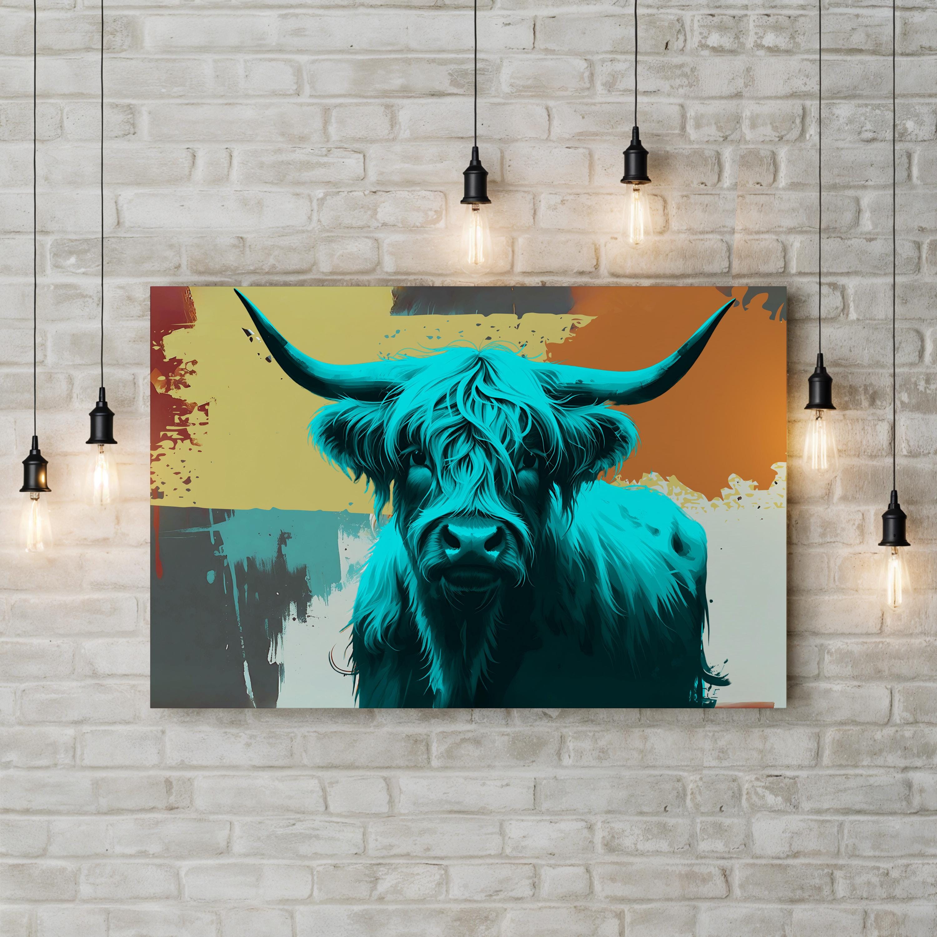 Highland Cow Canvas – Framed Nature Photography Wall Art