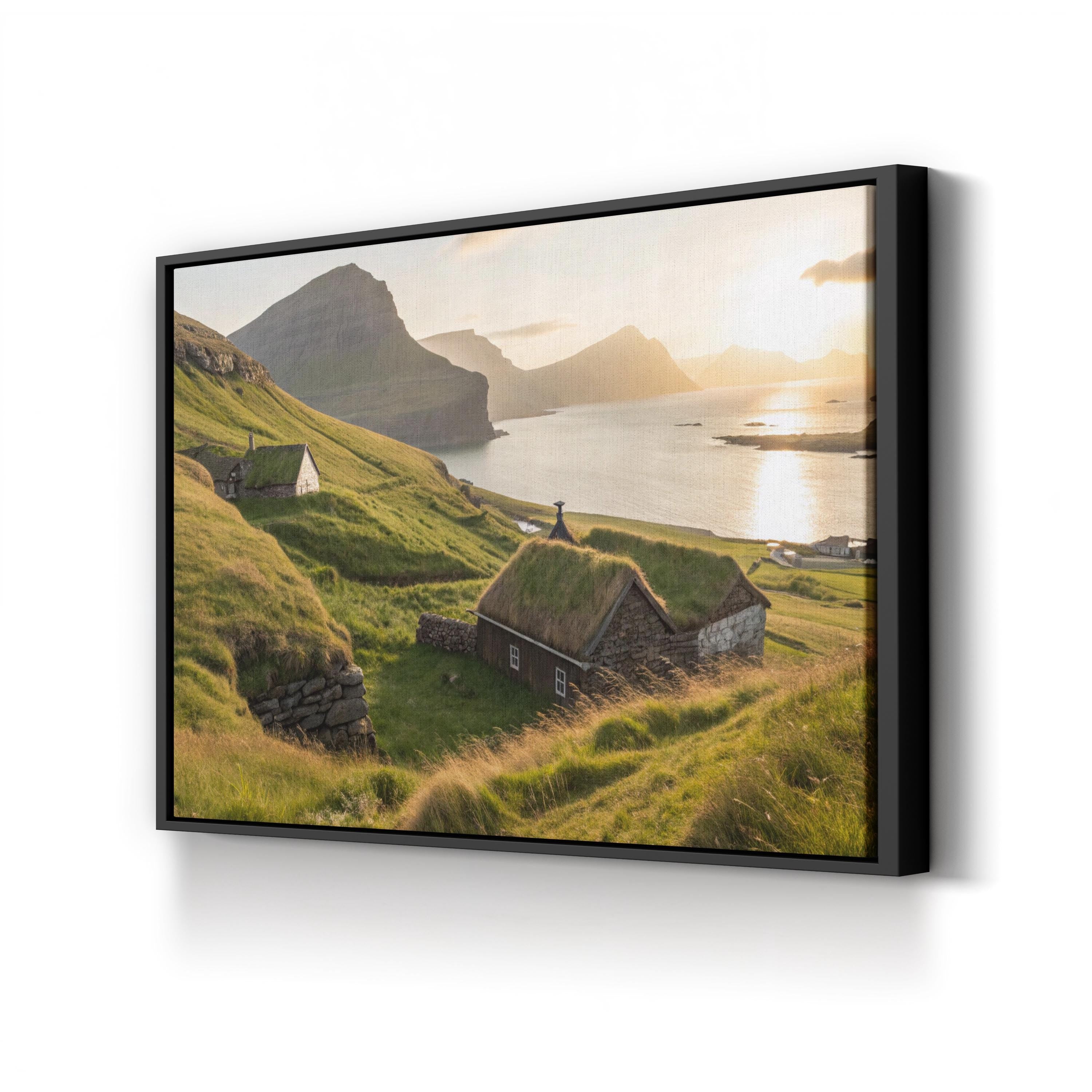 Faroe Islands Coast – Vintage Photography Wall Art | Scenic Landscape Canvas Print
