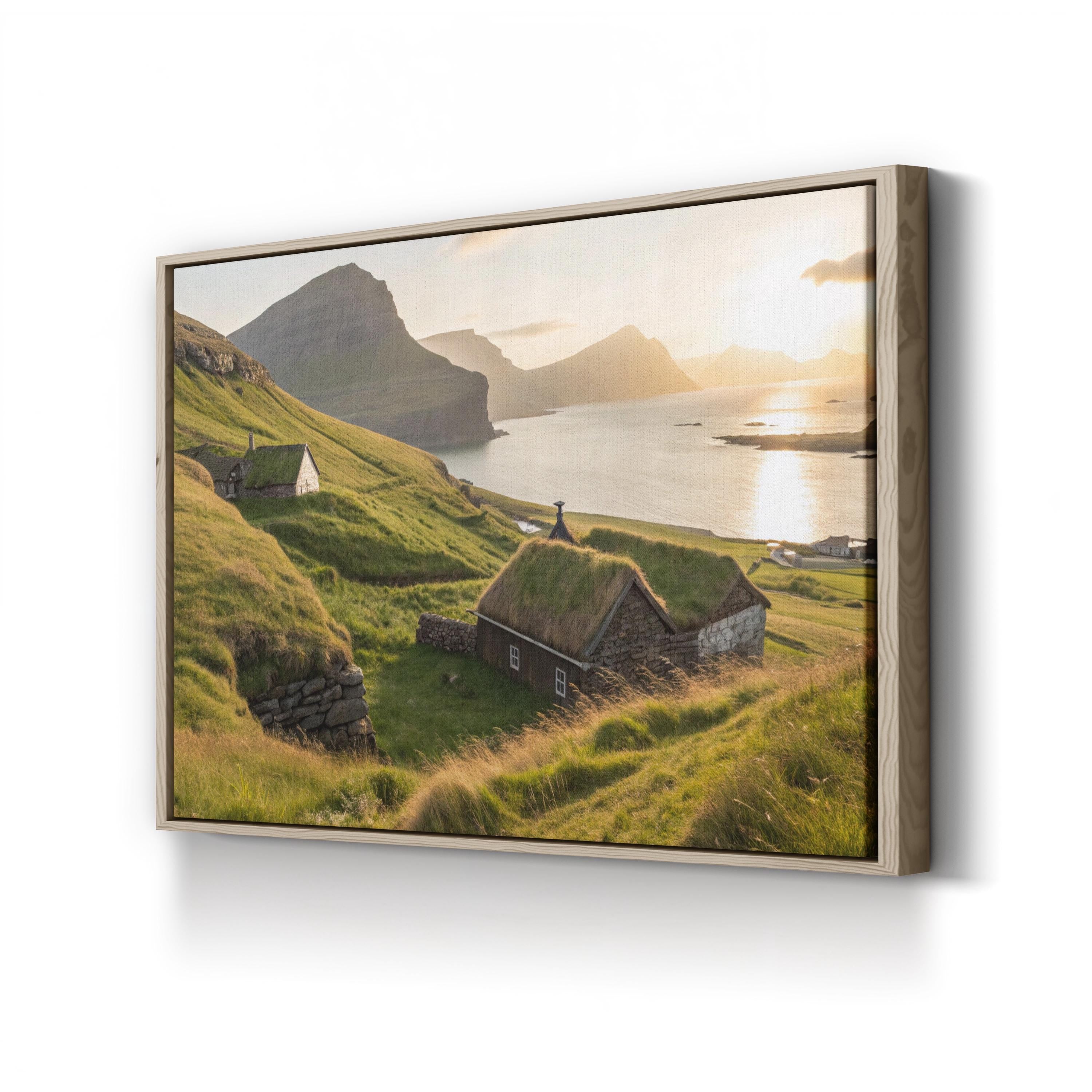 Faroe Islands Coast – Vintage Photography Wall Art | Scenic Landscape Canvas Print
