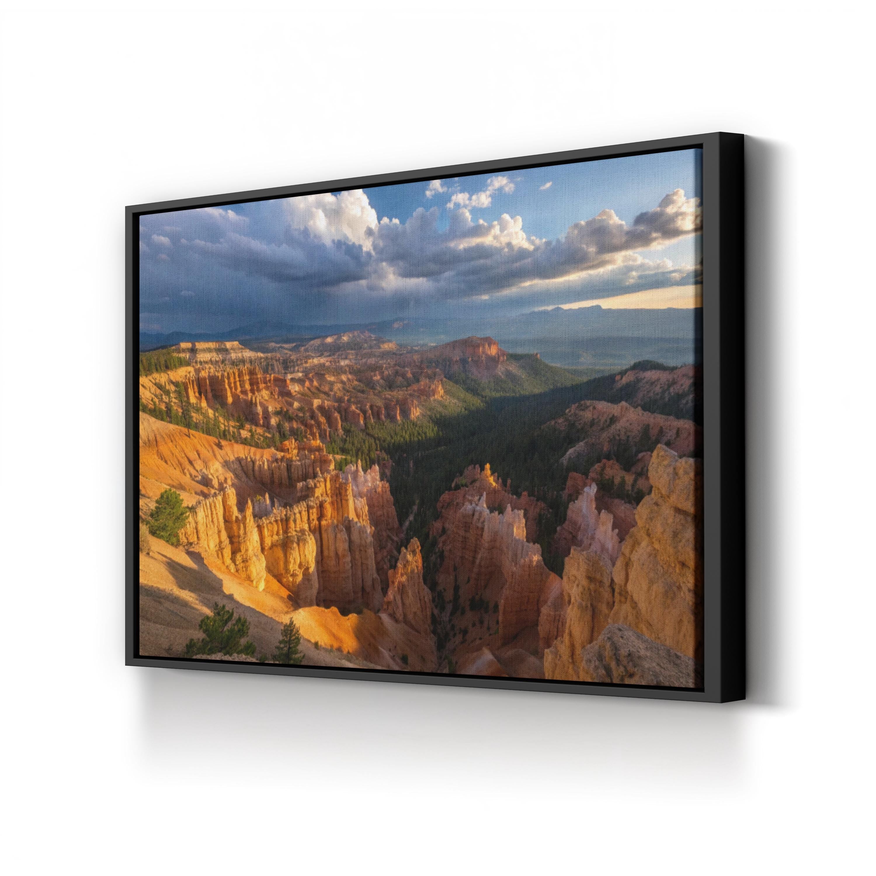 Hoodoo Desert Storm – Vintage Photography Wall Art | Stormy Landscape Canvas Print