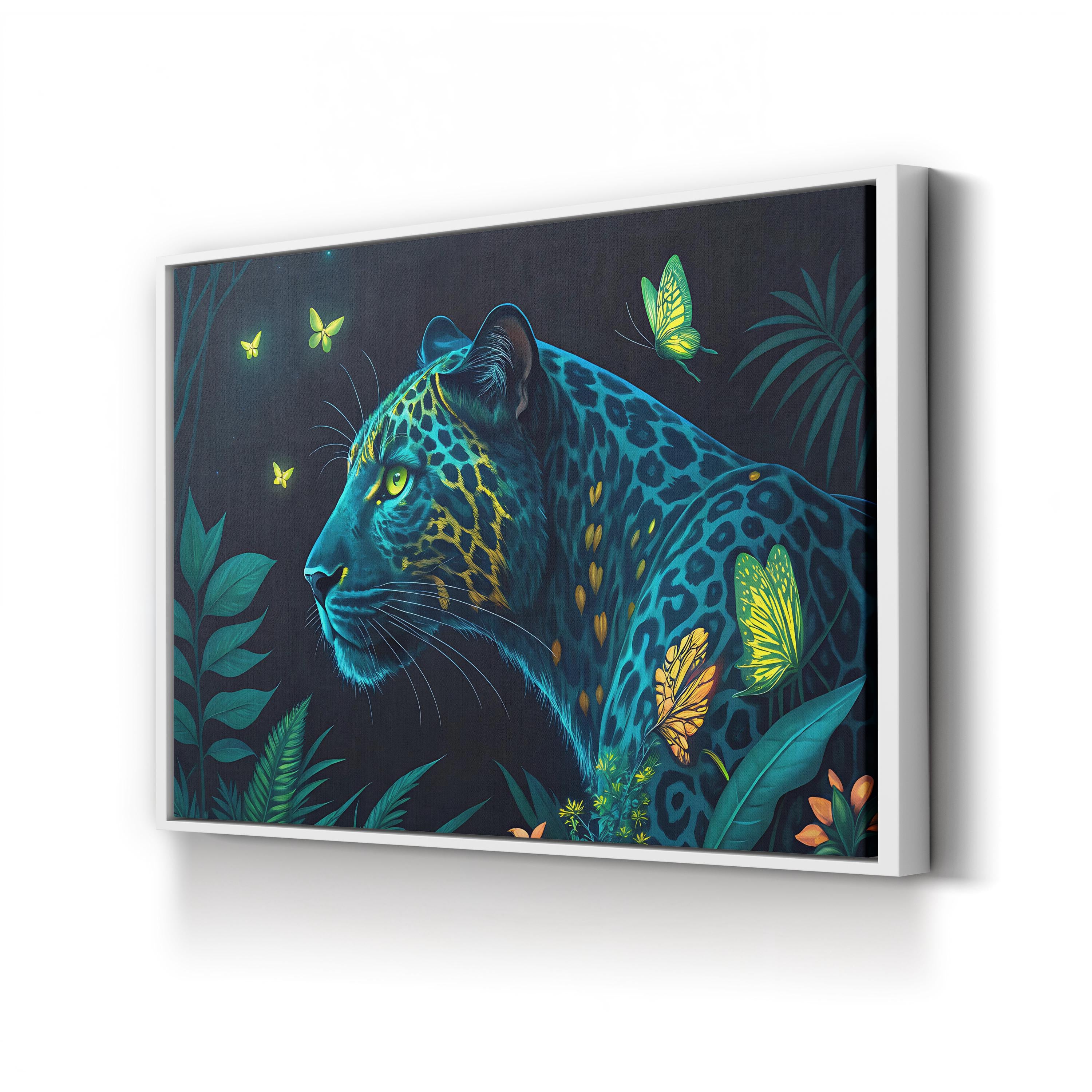 Jungle Leopard – Period Illustration Wall Art | Wildlife Canvas Print