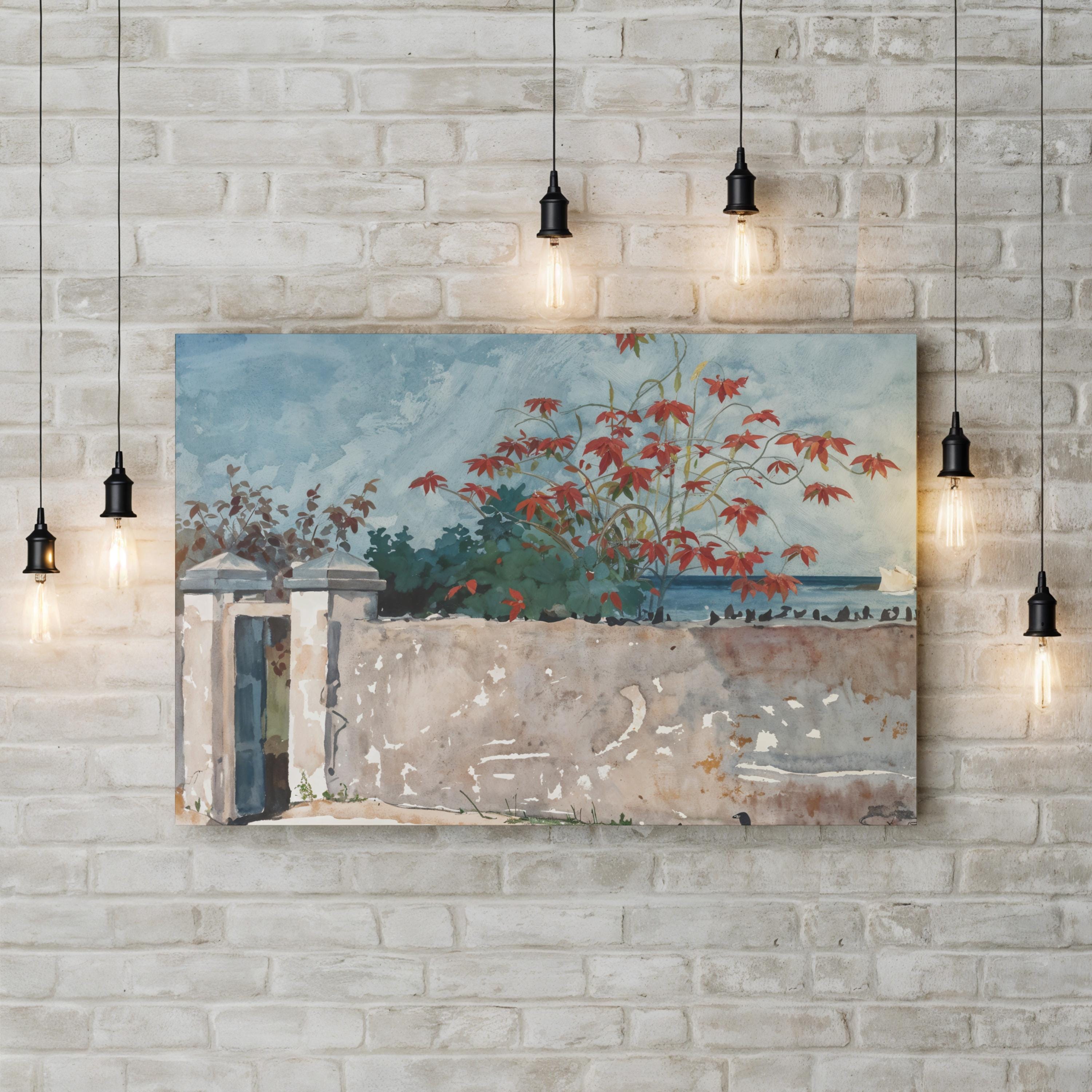 A Wall, Nassau, 1898 | Winslow Homer Vintage Tropical Watercolor Wall Art